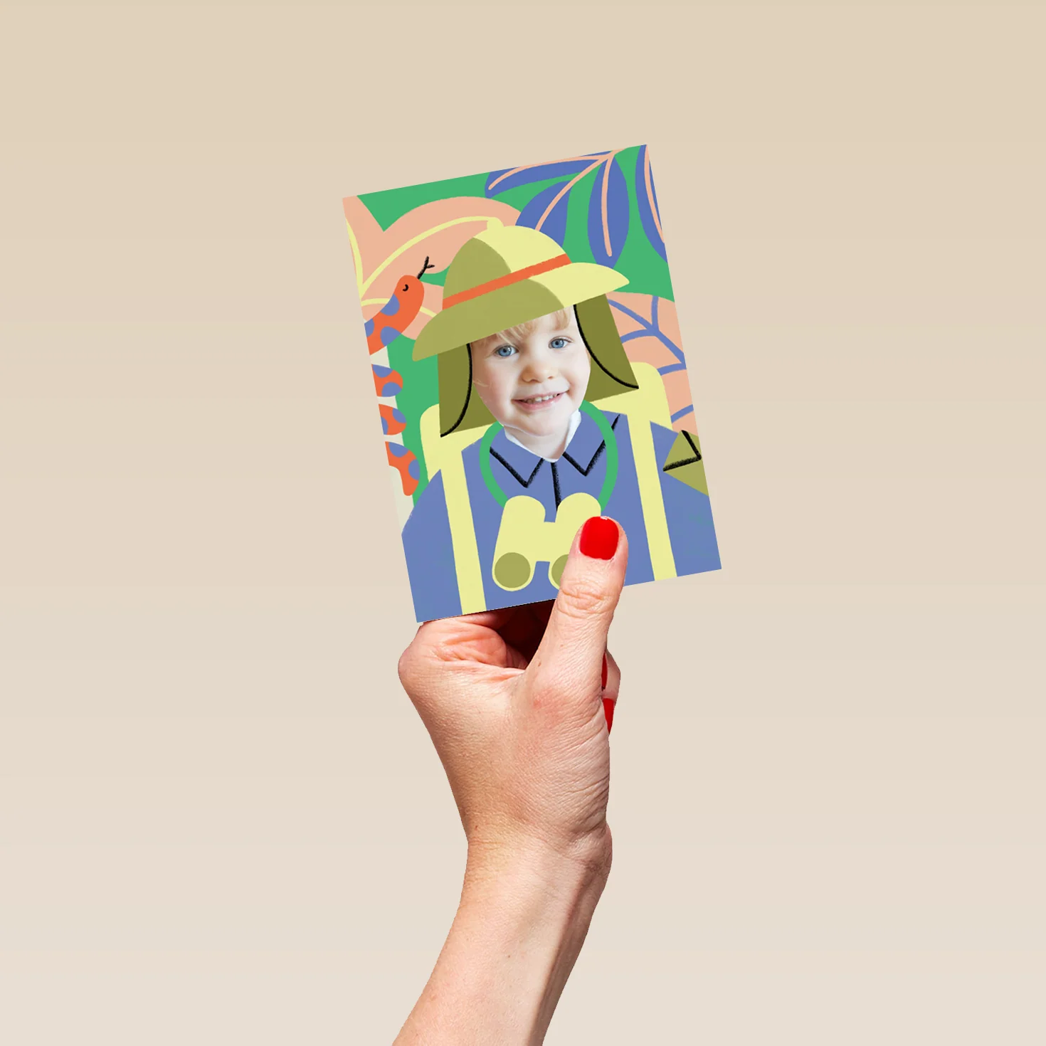 Personalised Kids' 'Safari' Photo Upload Birthday Card - Image 4