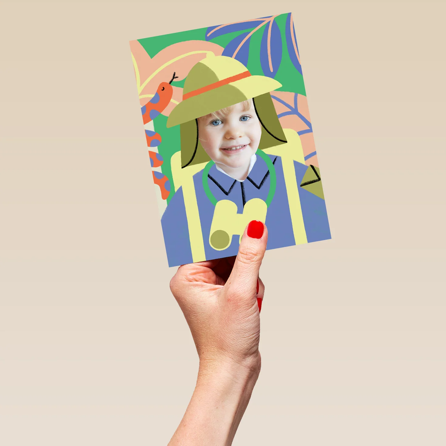 Personalised Kids' 'Safari' Photo Upload Birthday Card - Image 5