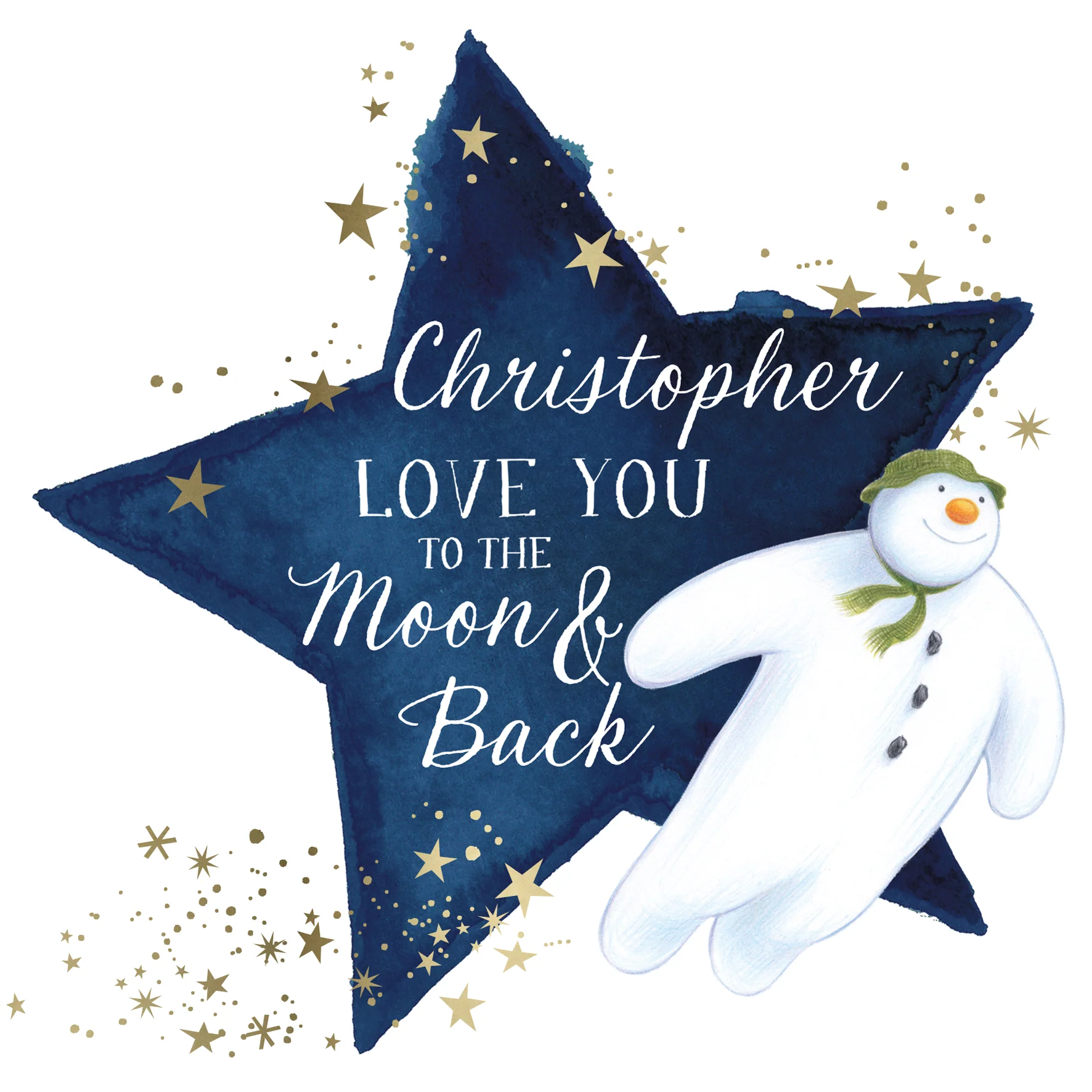 Personalised Kids The Snowman™ Flying Christmas Card