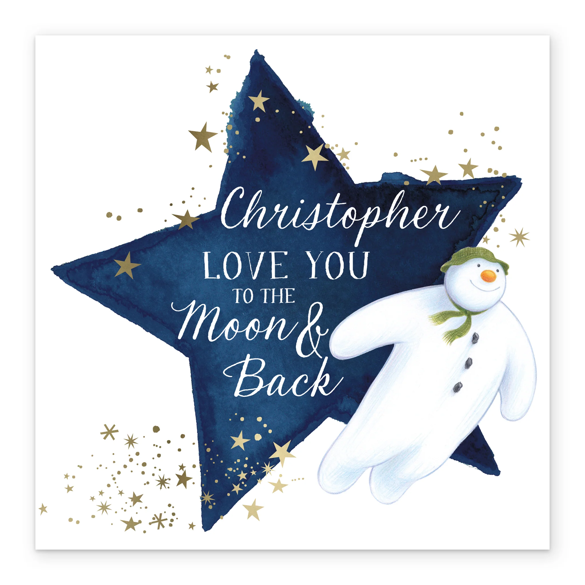 Personalised Kids The Snowman™ Flying Christmas Card - Image 2