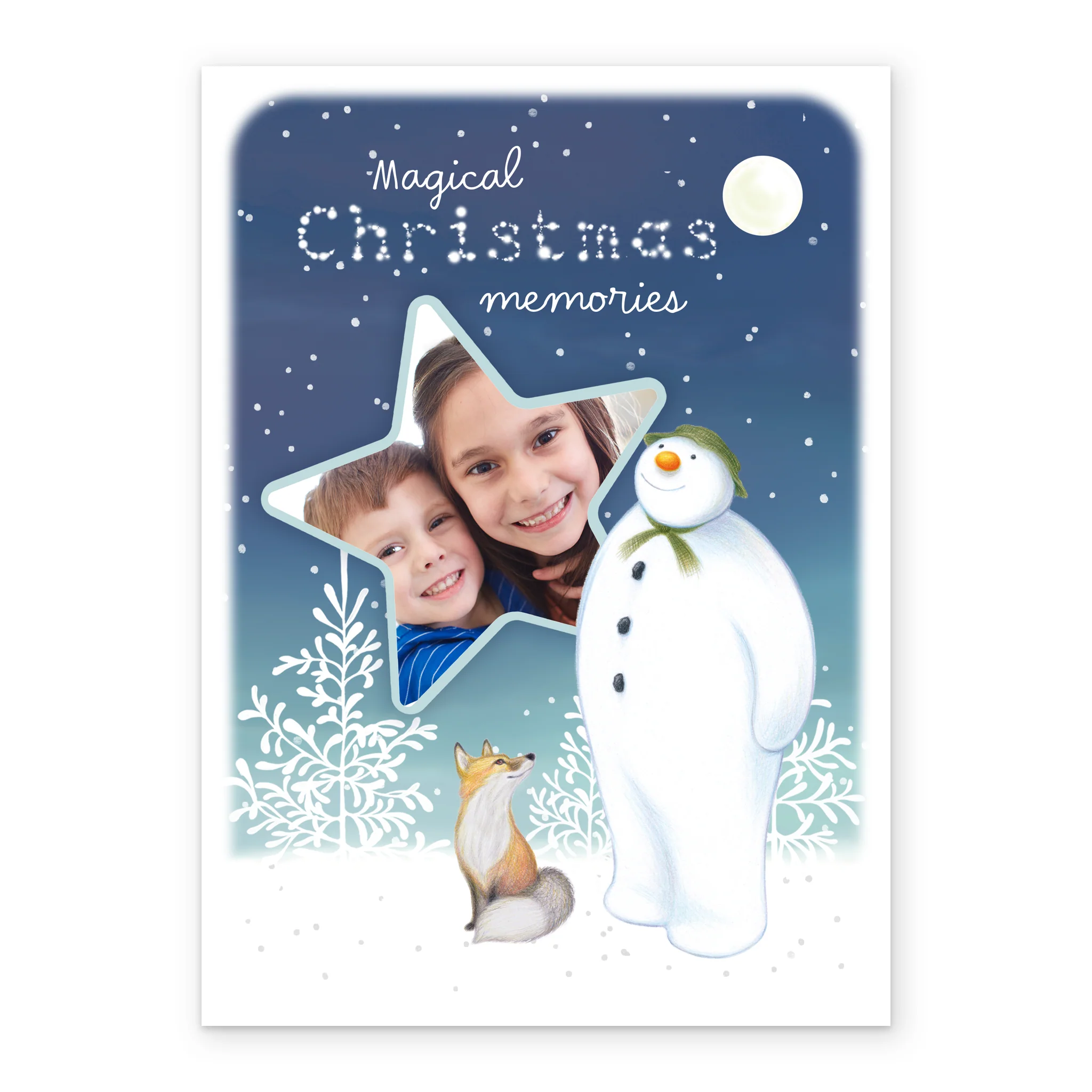 Personalised Kids The Snowman™ & Fox Photo Upload Christmas Card - Image 2