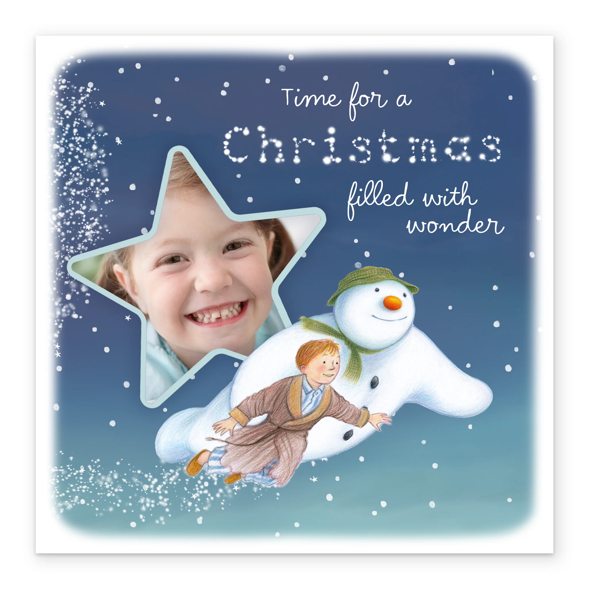 Personalised Kids The Snowman™ Photo Upload Christmas Card - Image 2