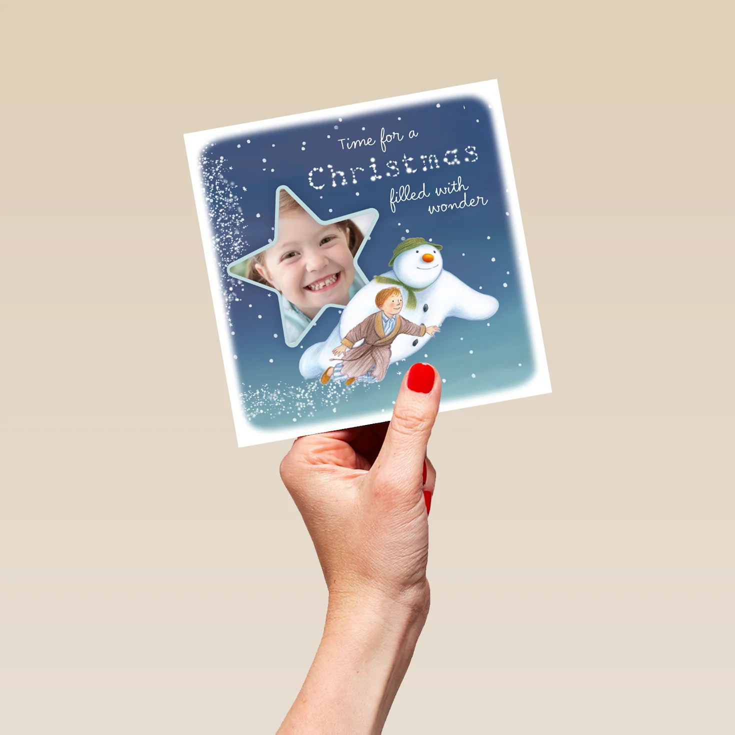 Personalised Kids The Snowman™ Photo Upload Christmas Card - Image 5