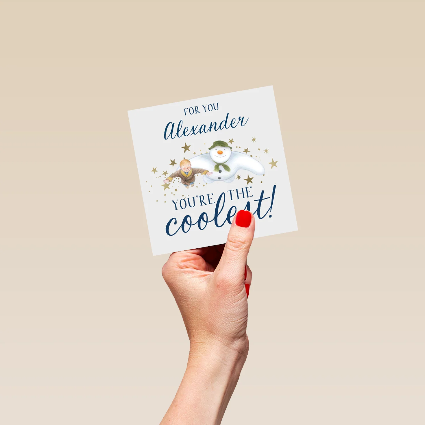 Personalised Kids The Snowman™ Stars Christmas Card - Image 4