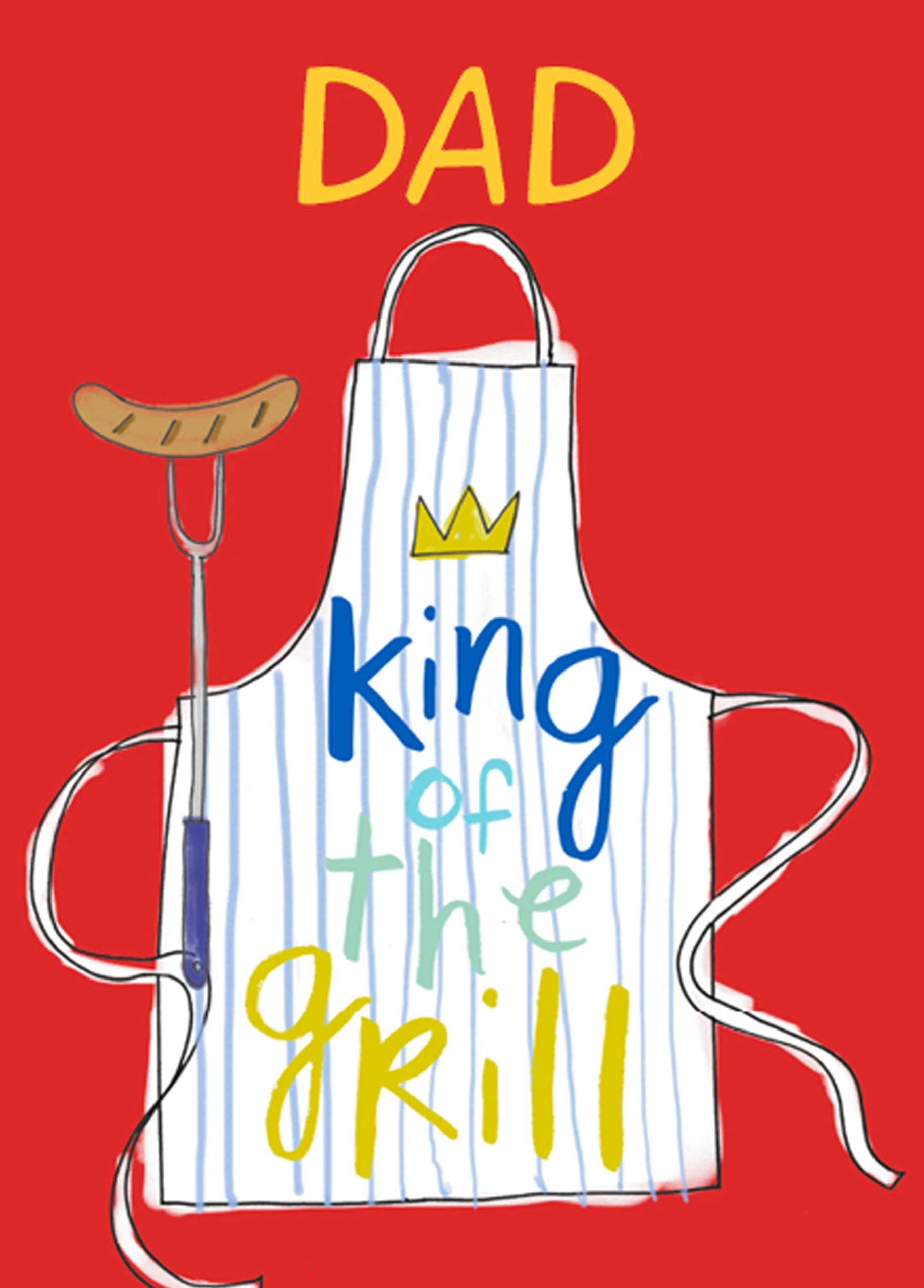 Personalised King Of The Grill Dad Birthday Card