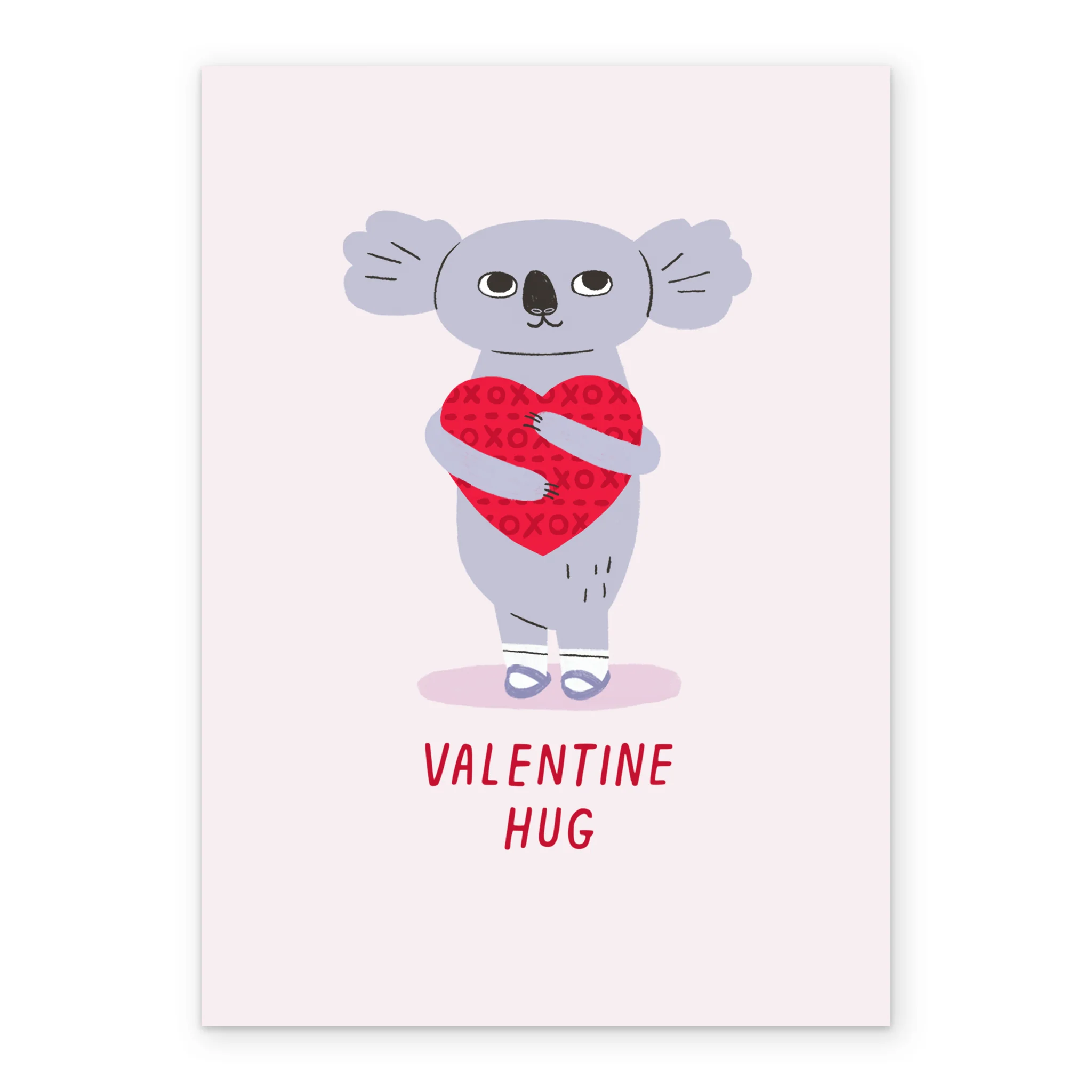 Personalised Koala Hugging a Heart Valentine's Day Card - Image 2