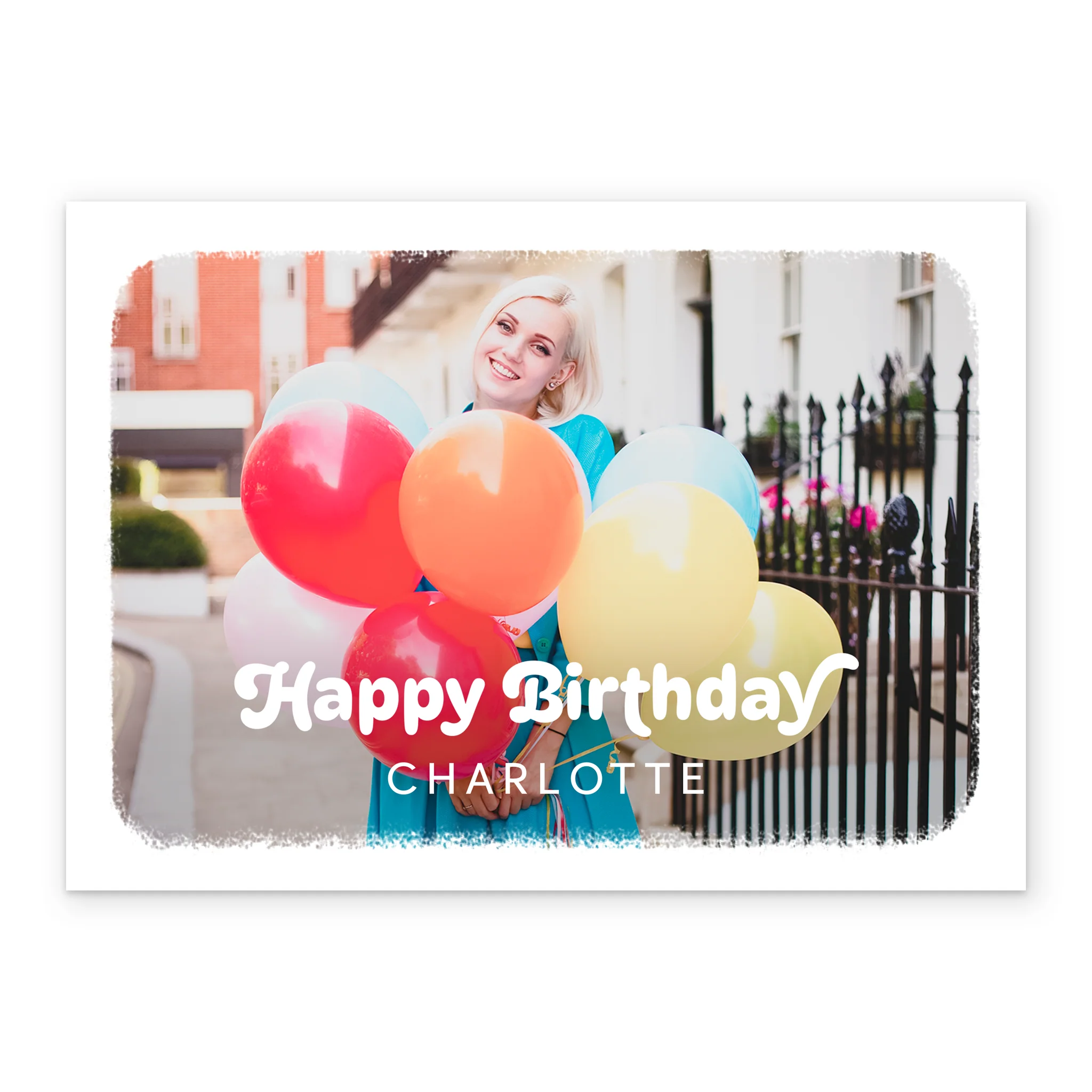 Personalised Landscape Photo Upload Happy Birthday Card - Image 2