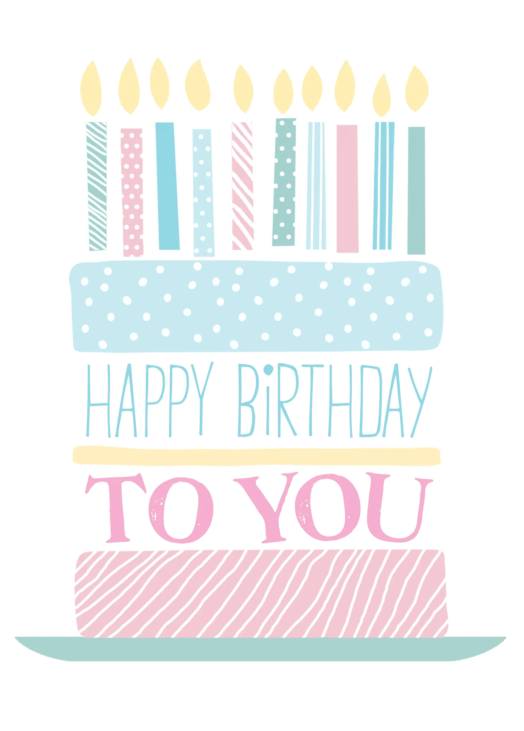 Personalised Layered Cake Birthday Card