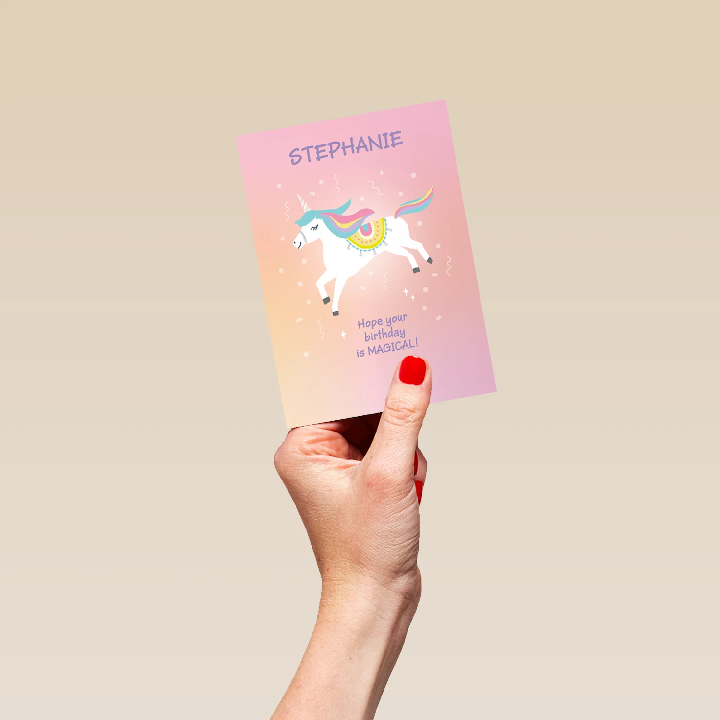 Personalised 'Leaping Unicorn' Illustrated Kids' Birthday Card - Image 4