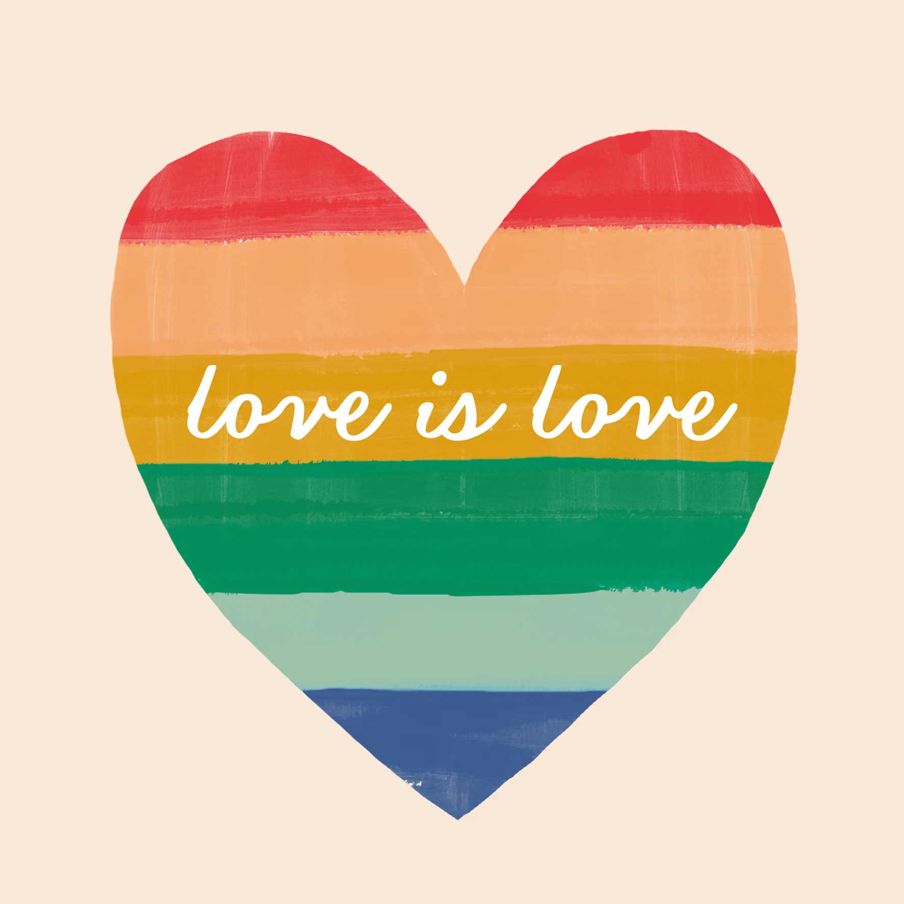 Personalised LGBTQ+ Rainbow Pride Flag Valentine's Day Card