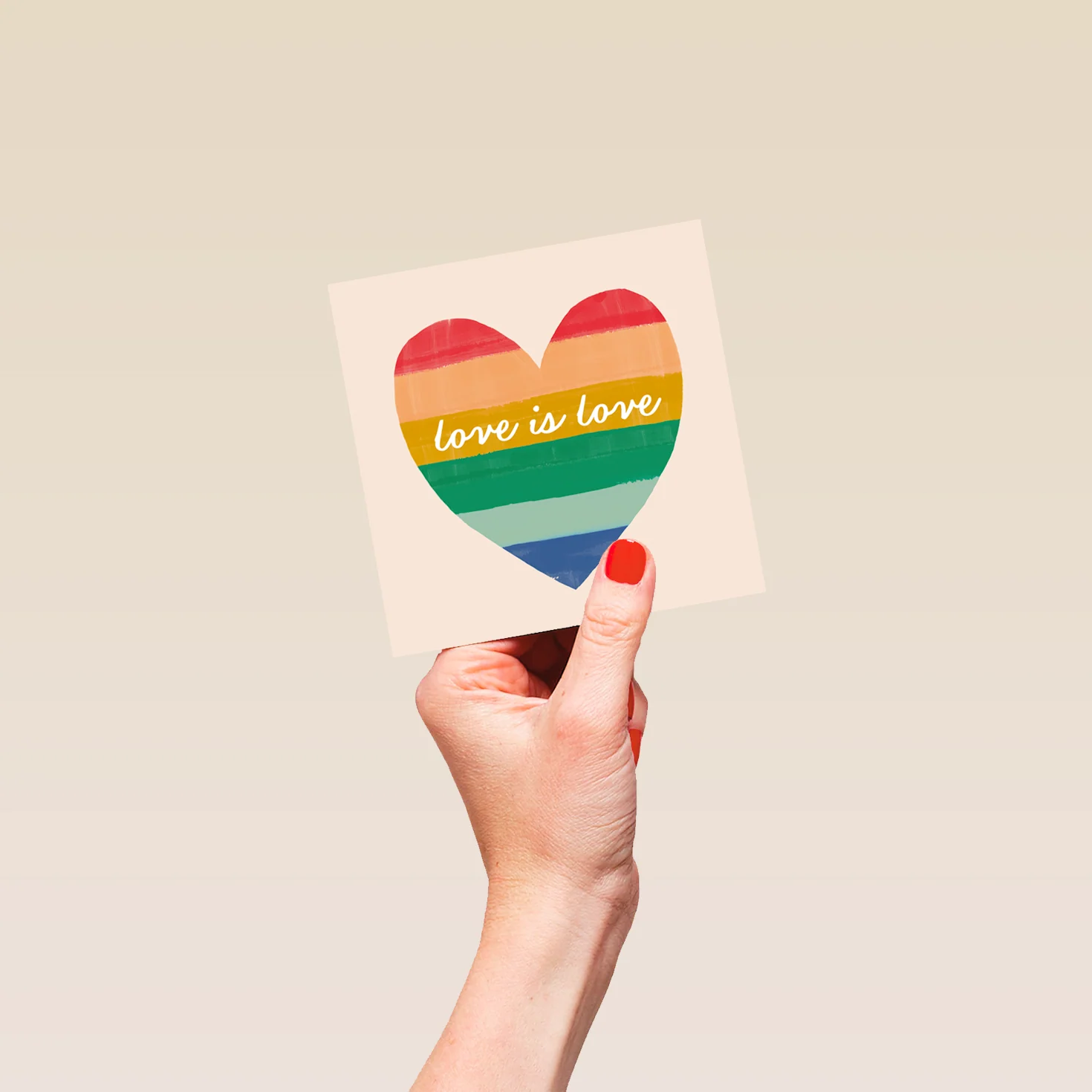 Personalised LGBTQ+ Rainbow Pride Flag Valentine's Day Card - Image 4