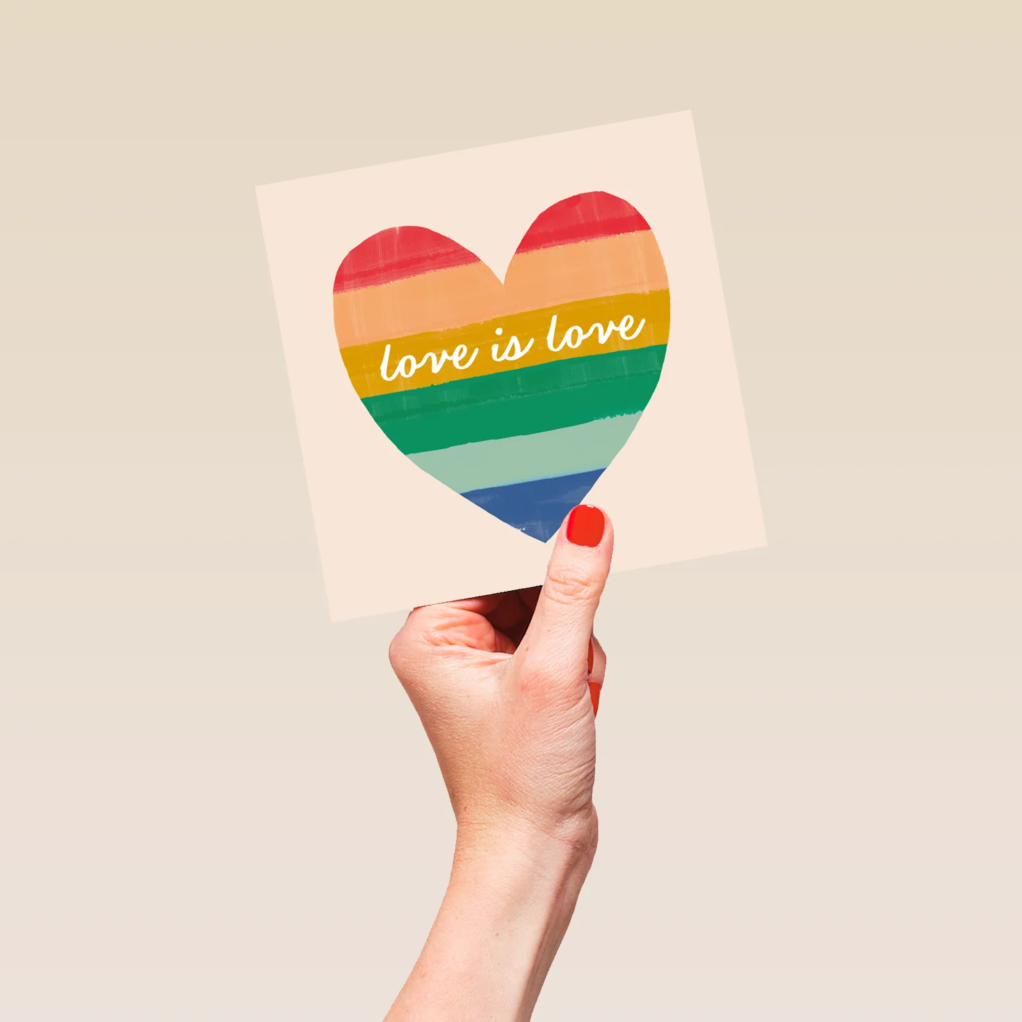 Personalised LGBTQ+ Rainbow Pride Flag Valentine's Day Card - Image 5