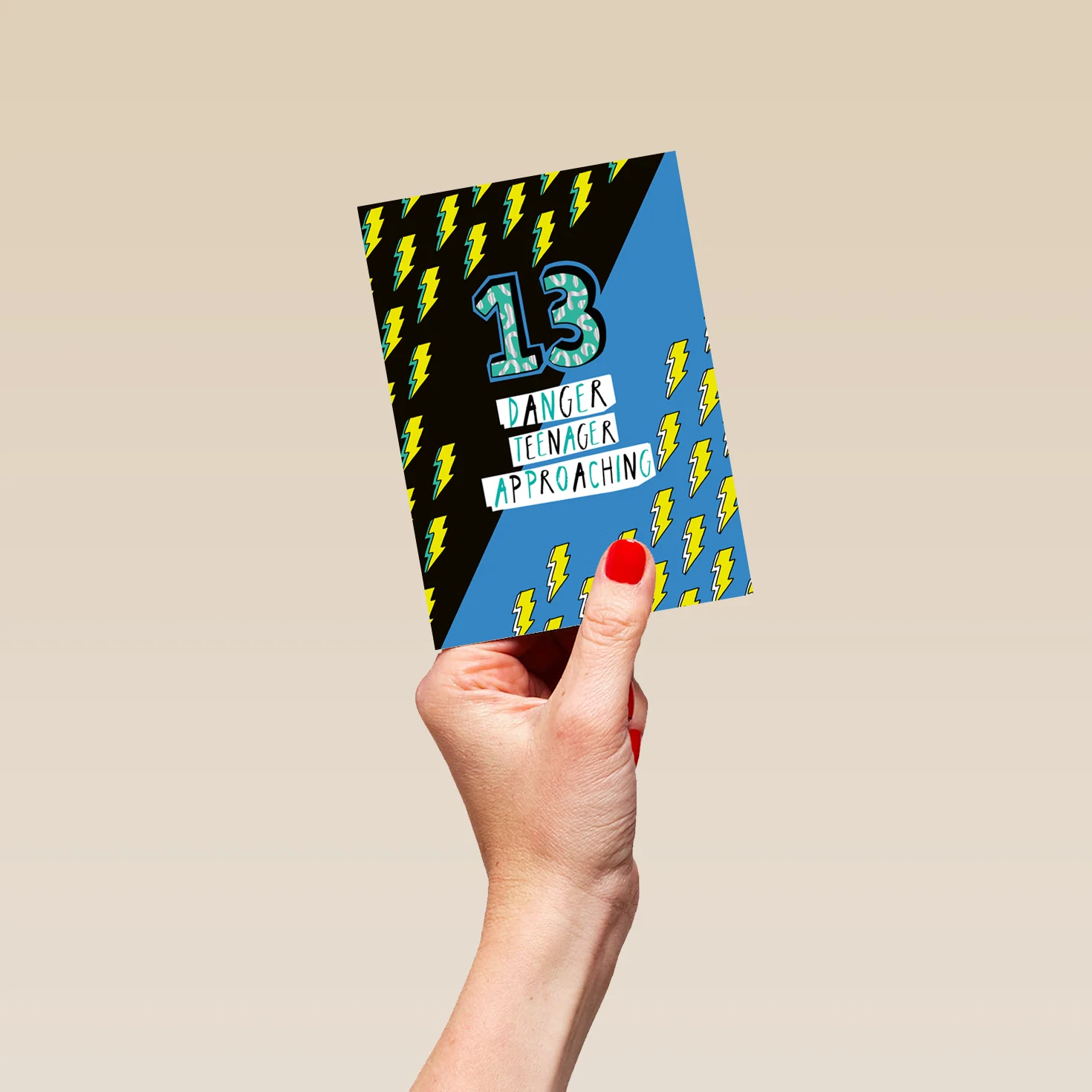 Personalised Lightning Bolt 13th Birthday Card - Image 4