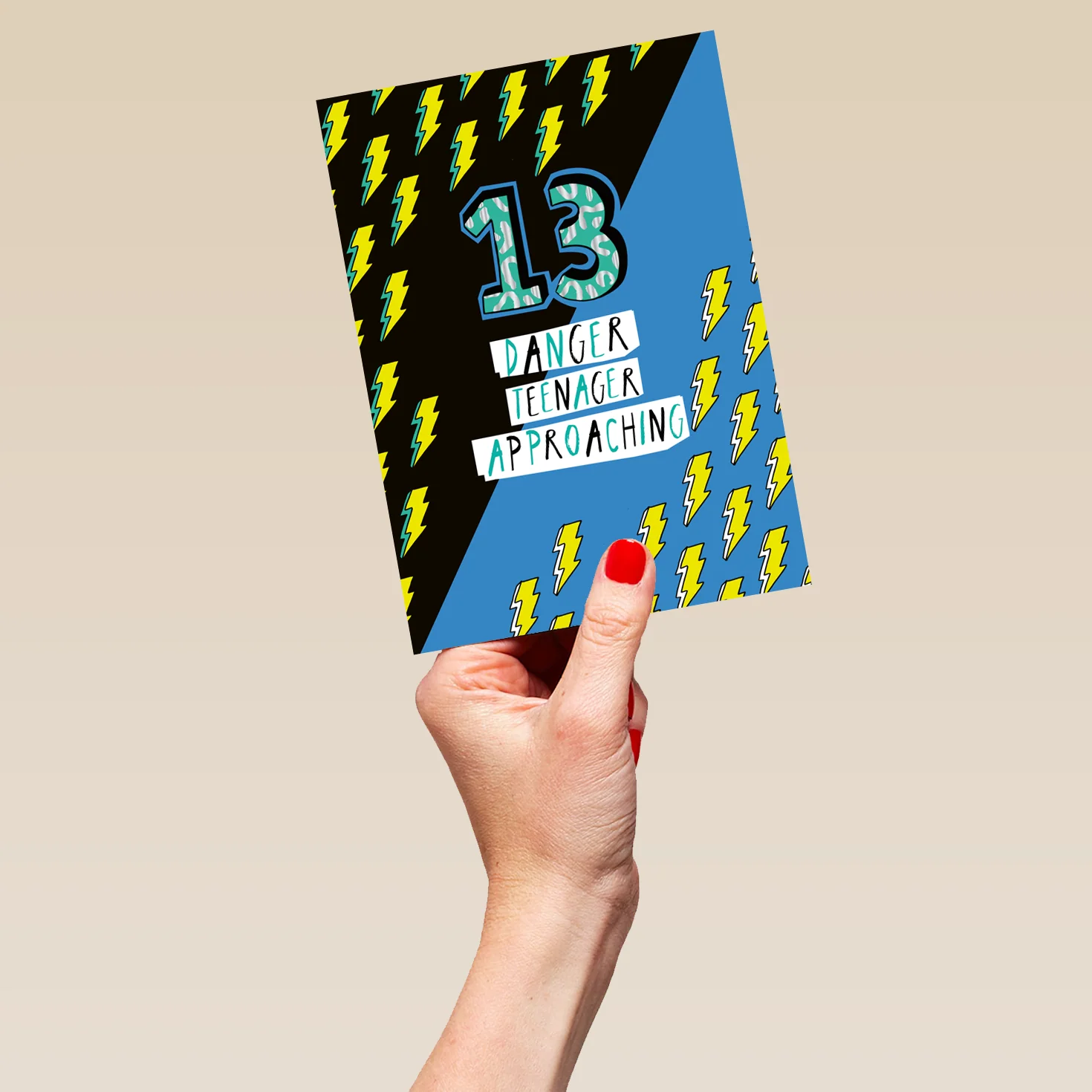 Personalised Lightning Bolt 13th Birthday Card - Image 5