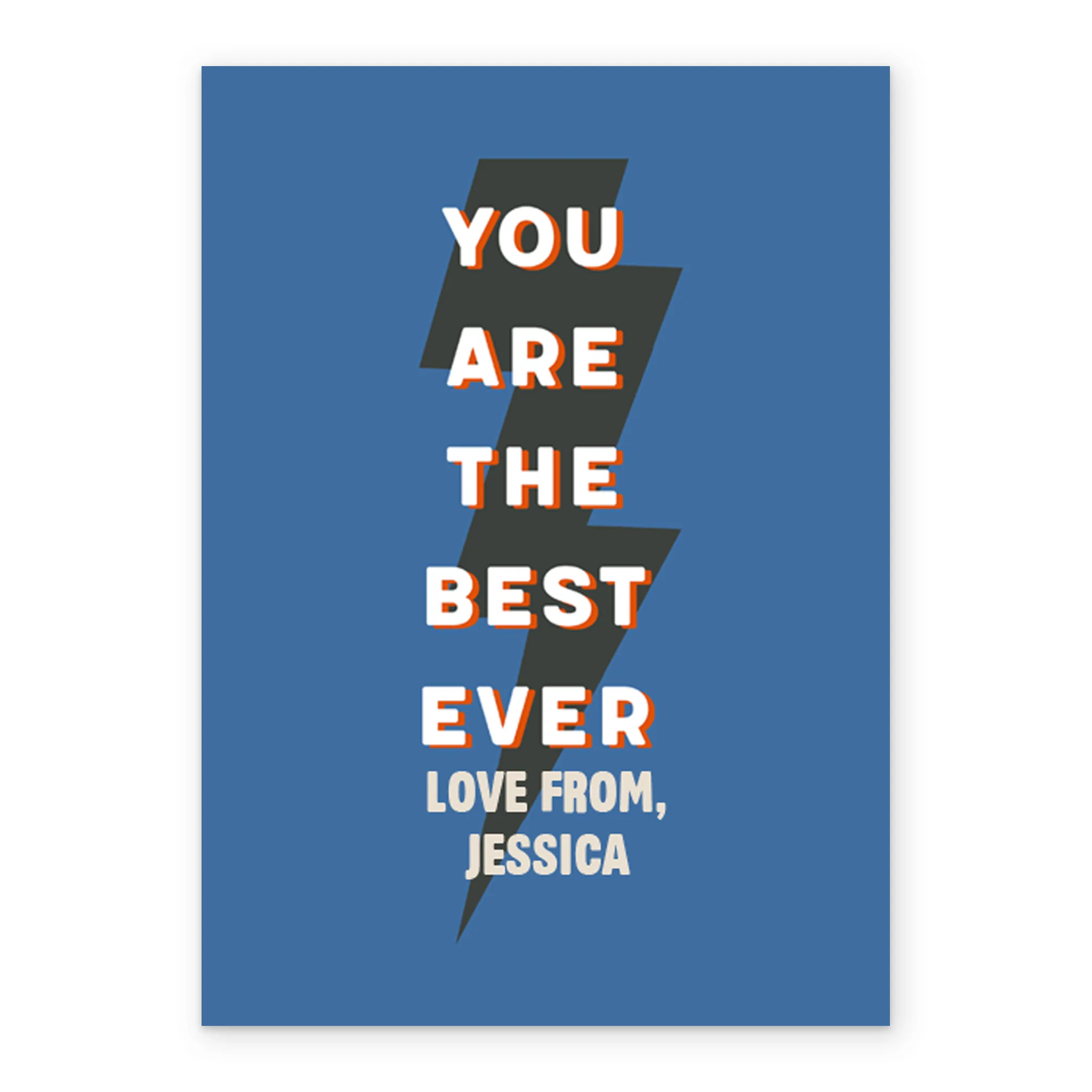 Personalised Lightning Bolt Design Father's Day Card - Image 2
