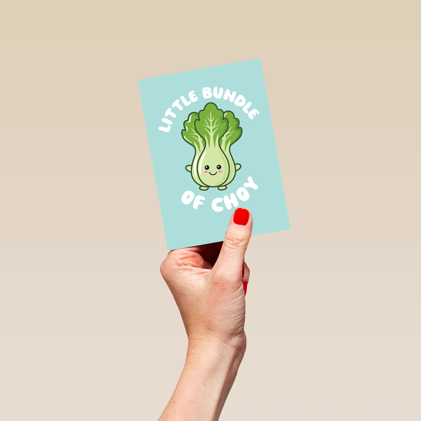 Personalised 'Little Bundle of Choy' Illustrated New Baby Congratulations Card - Image 4