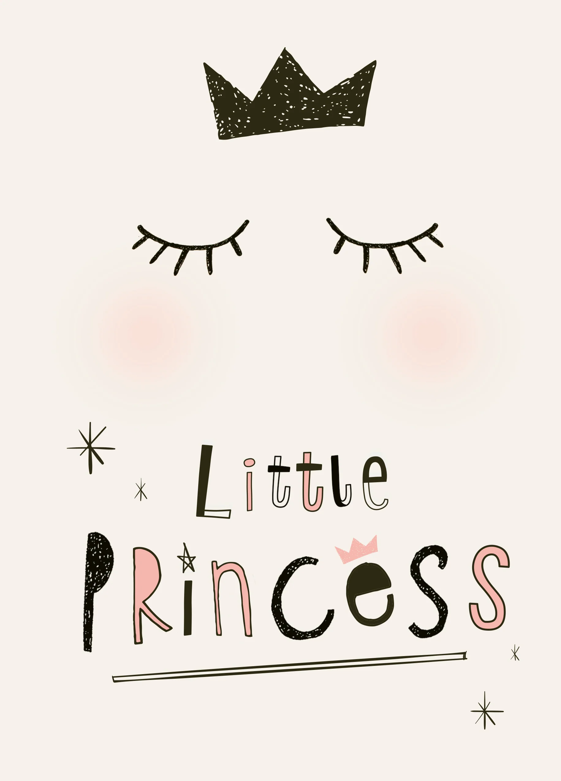 Personalised Little Princess Birthday Card For Kids