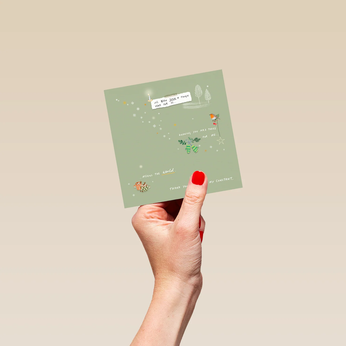 Personalised Maggie's 'Living with Cancer' Partner to Partner Charity Christmas Card - Image 4