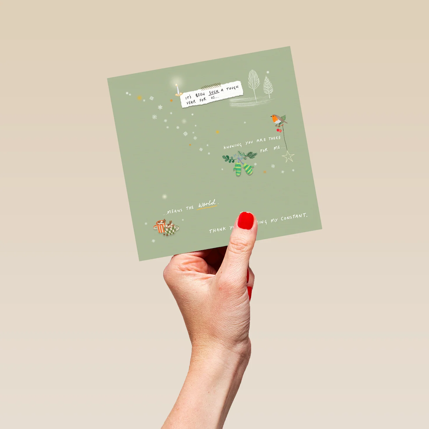 Personalised Maggie's 'Living with Cancer' Partner to Partner Charity Christmas Card - Image 5