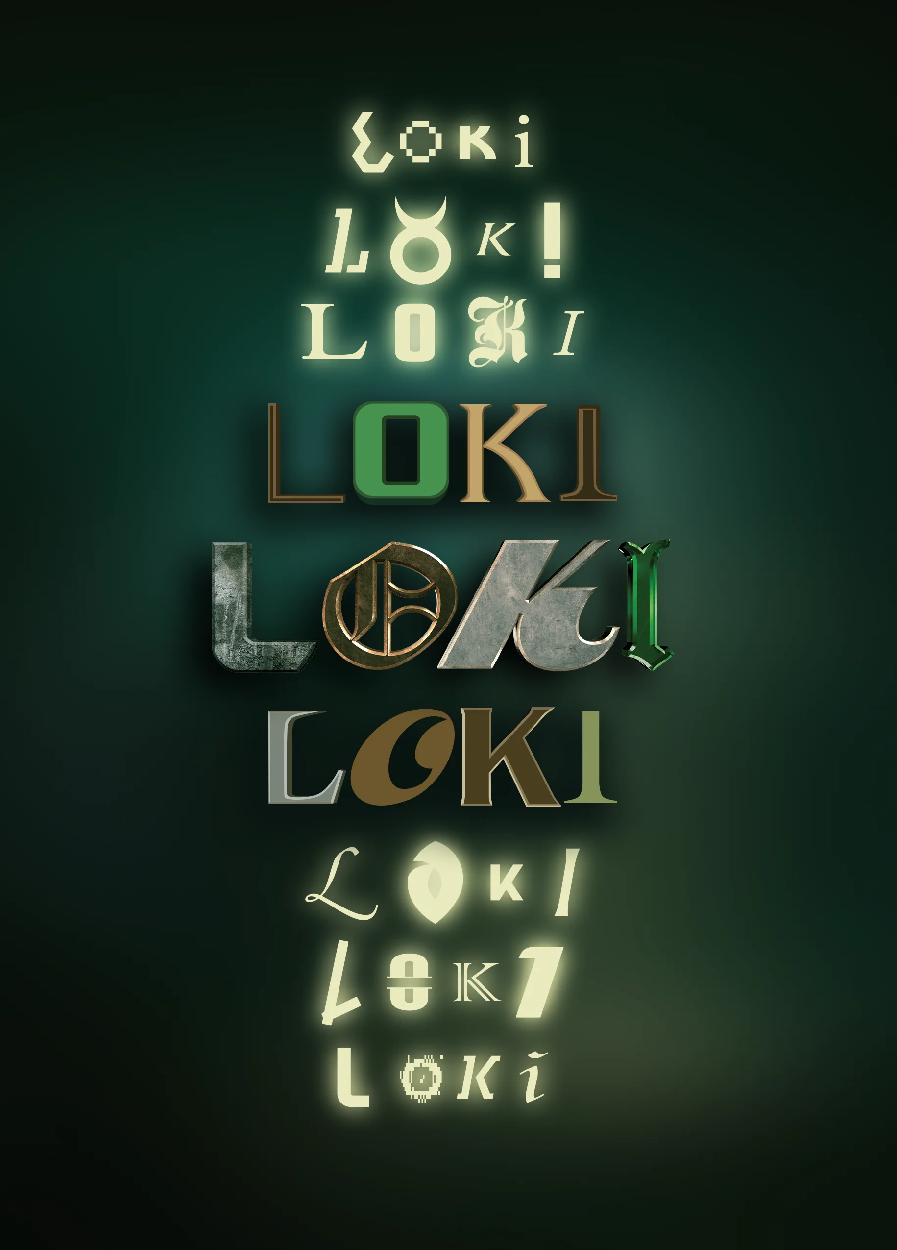 Personalised Loki Logo Birthday Card