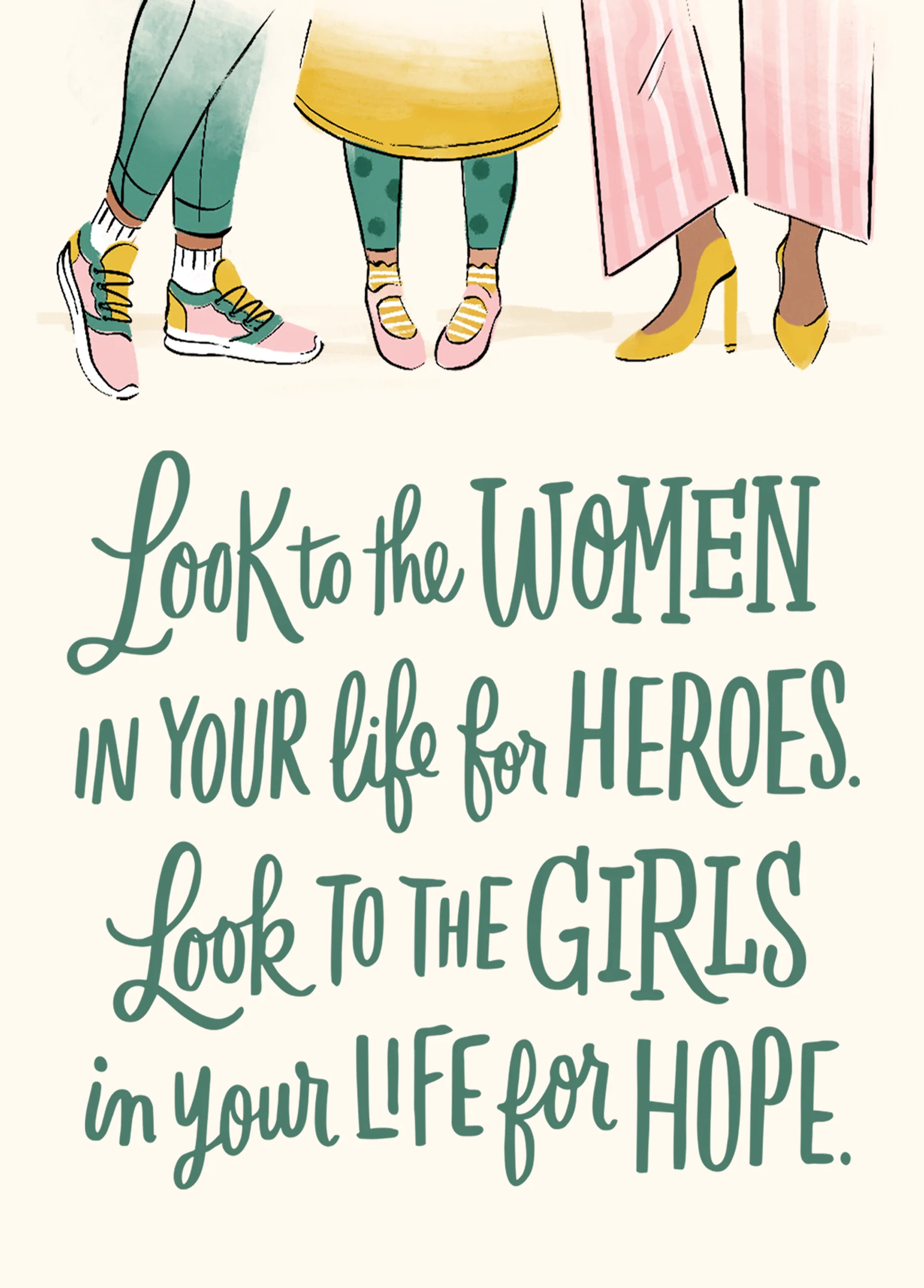 Personalised "Look To The Women & Girls" Mother's Day Card