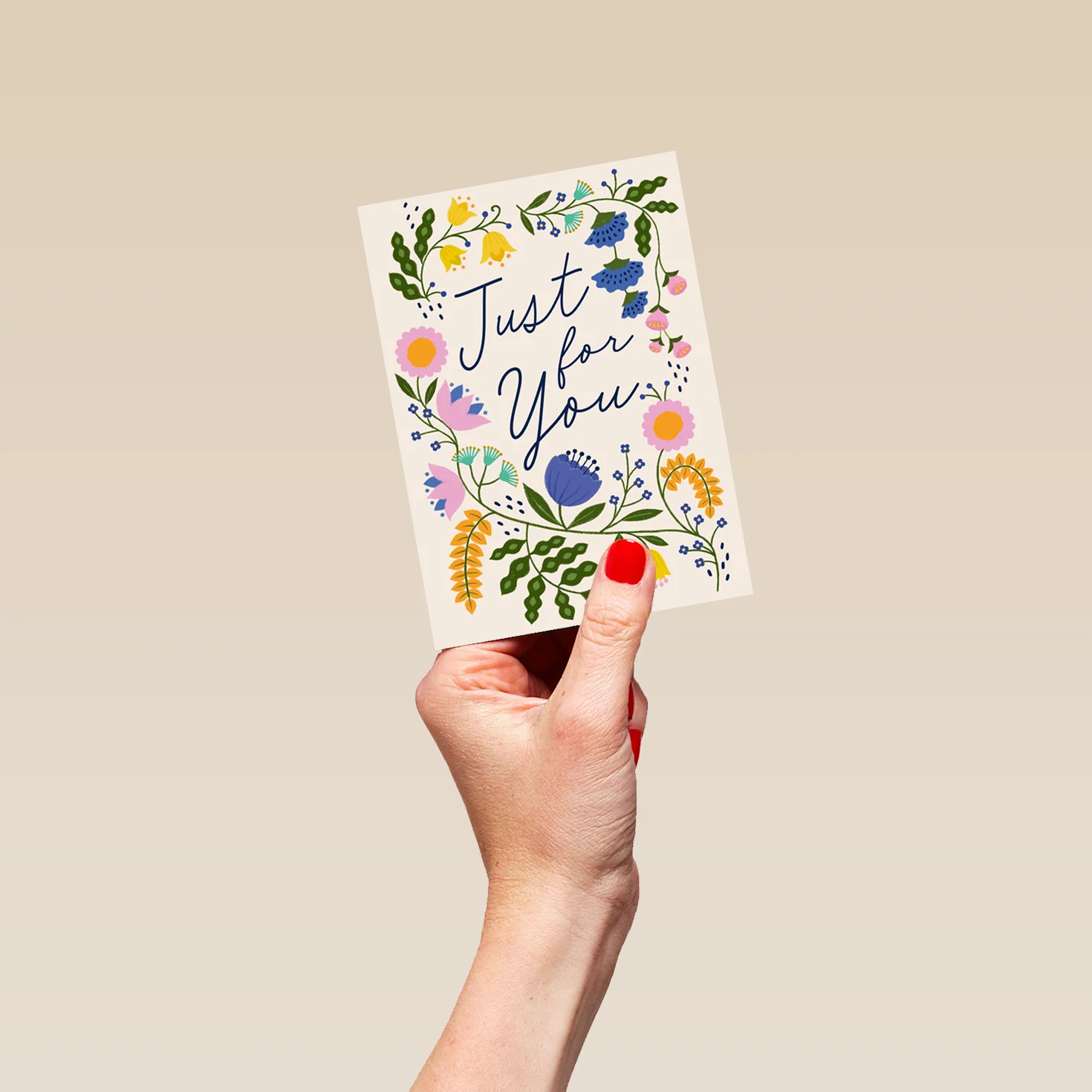 Personalised Loose Floral 'Just For You' Birthday Card - Image 4