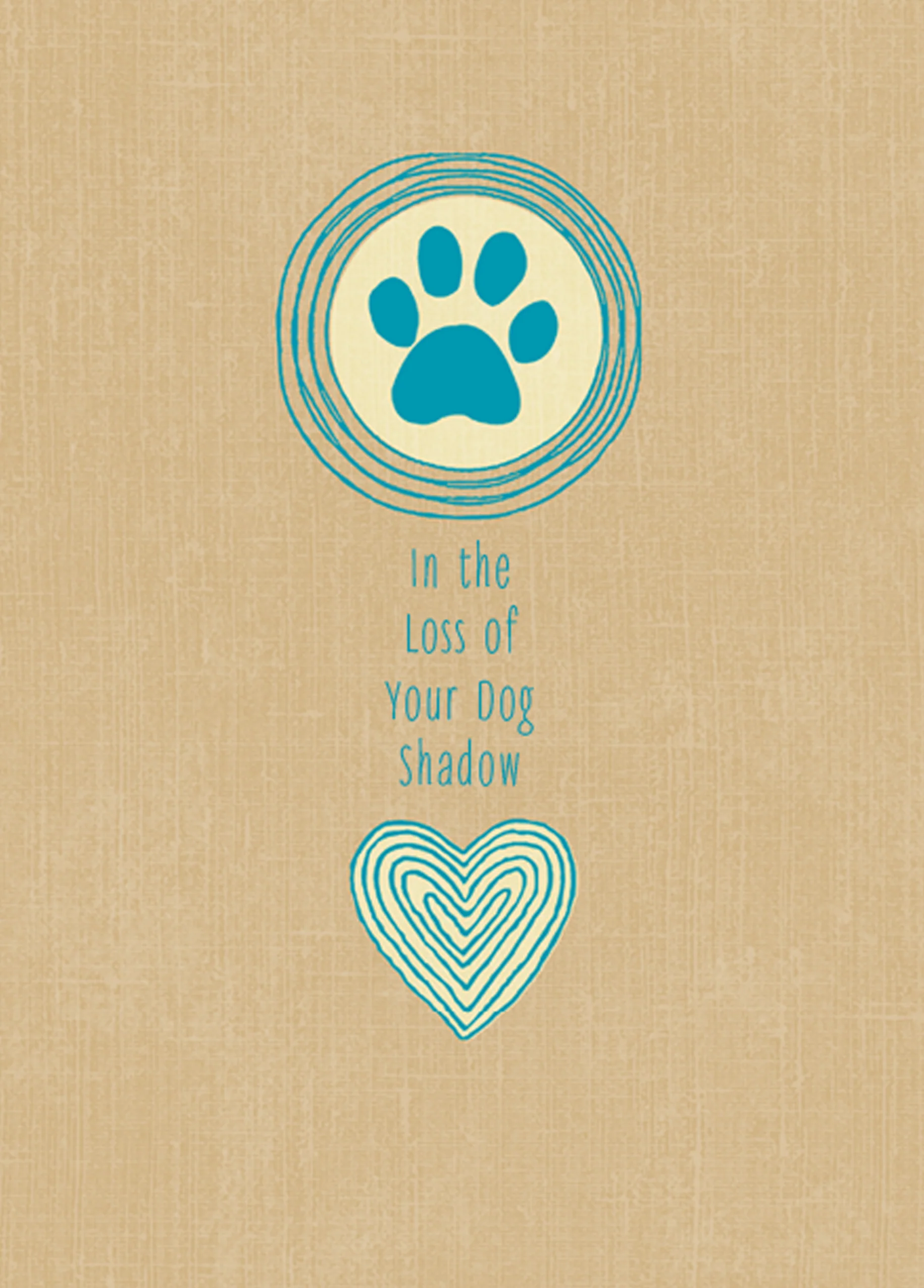 Personalised Loss Of Dog Sympathy Paw Print Card