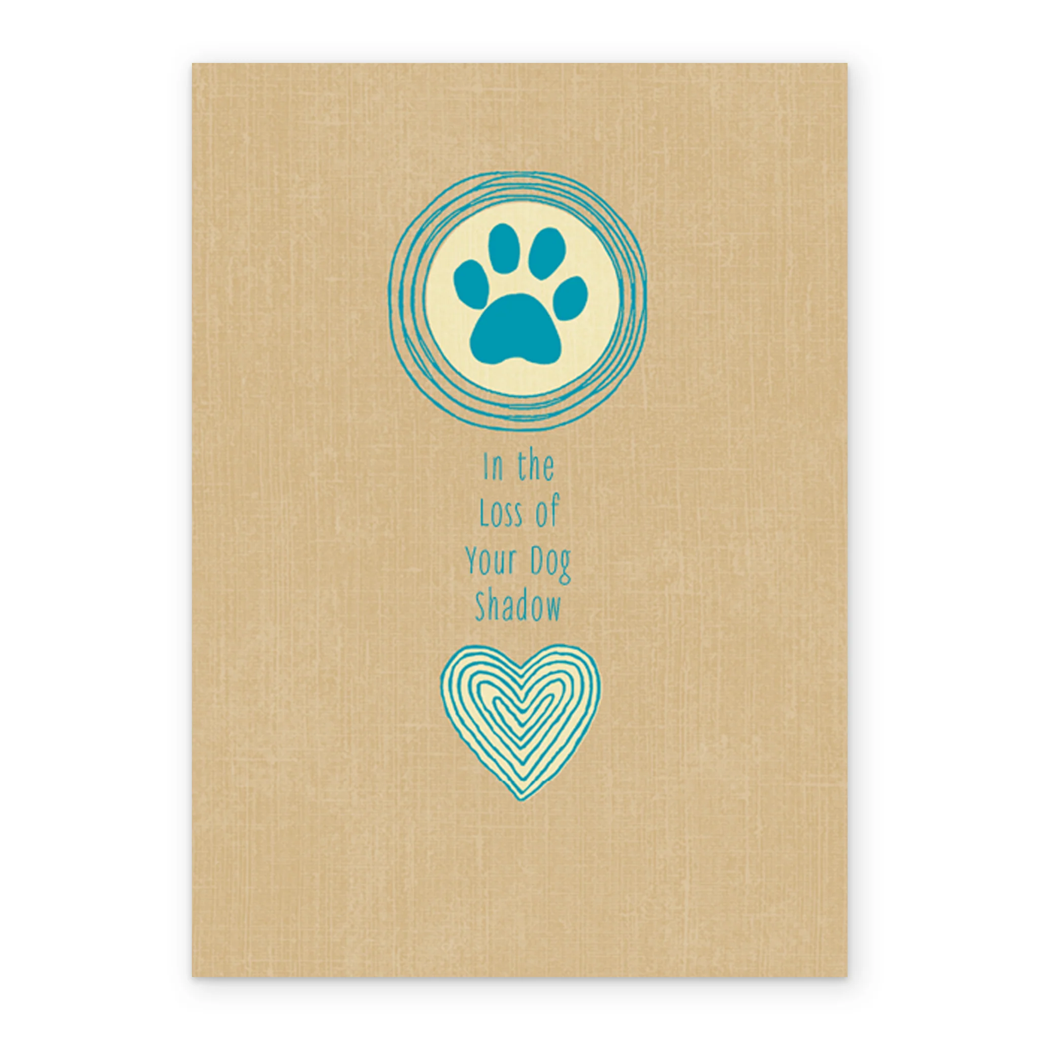 Personalised Loss Of Dog Sympathy Paw Print Card - Image 2