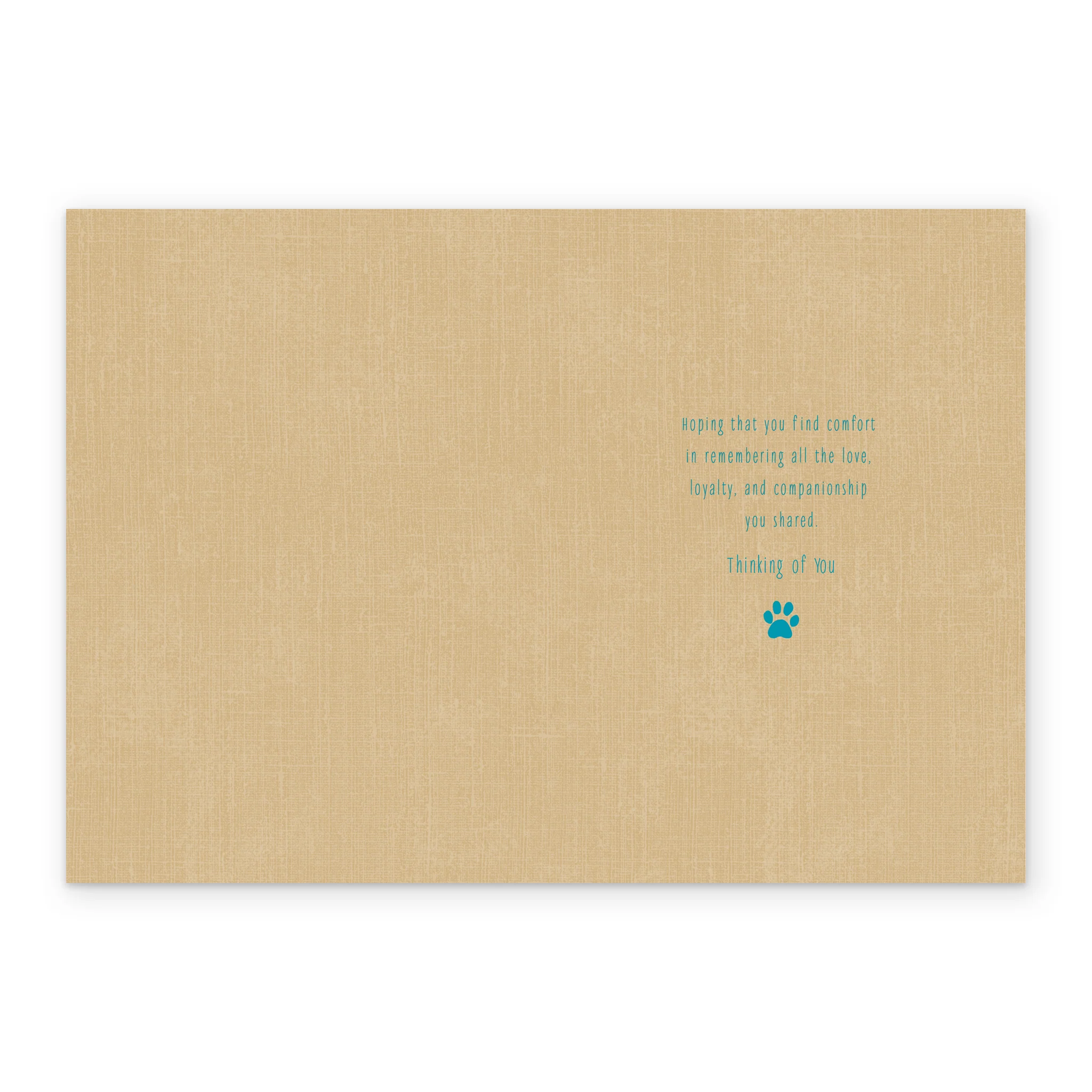 Personalised Loss Of Dog Sympathy Paw Print Card - Image 3