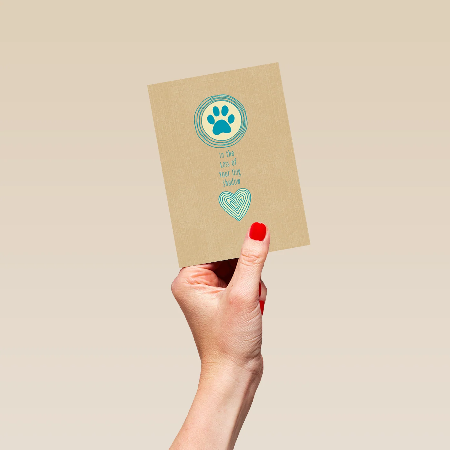 Personalised Loss Of Dog Sympathy Paw Print Card - Image 4