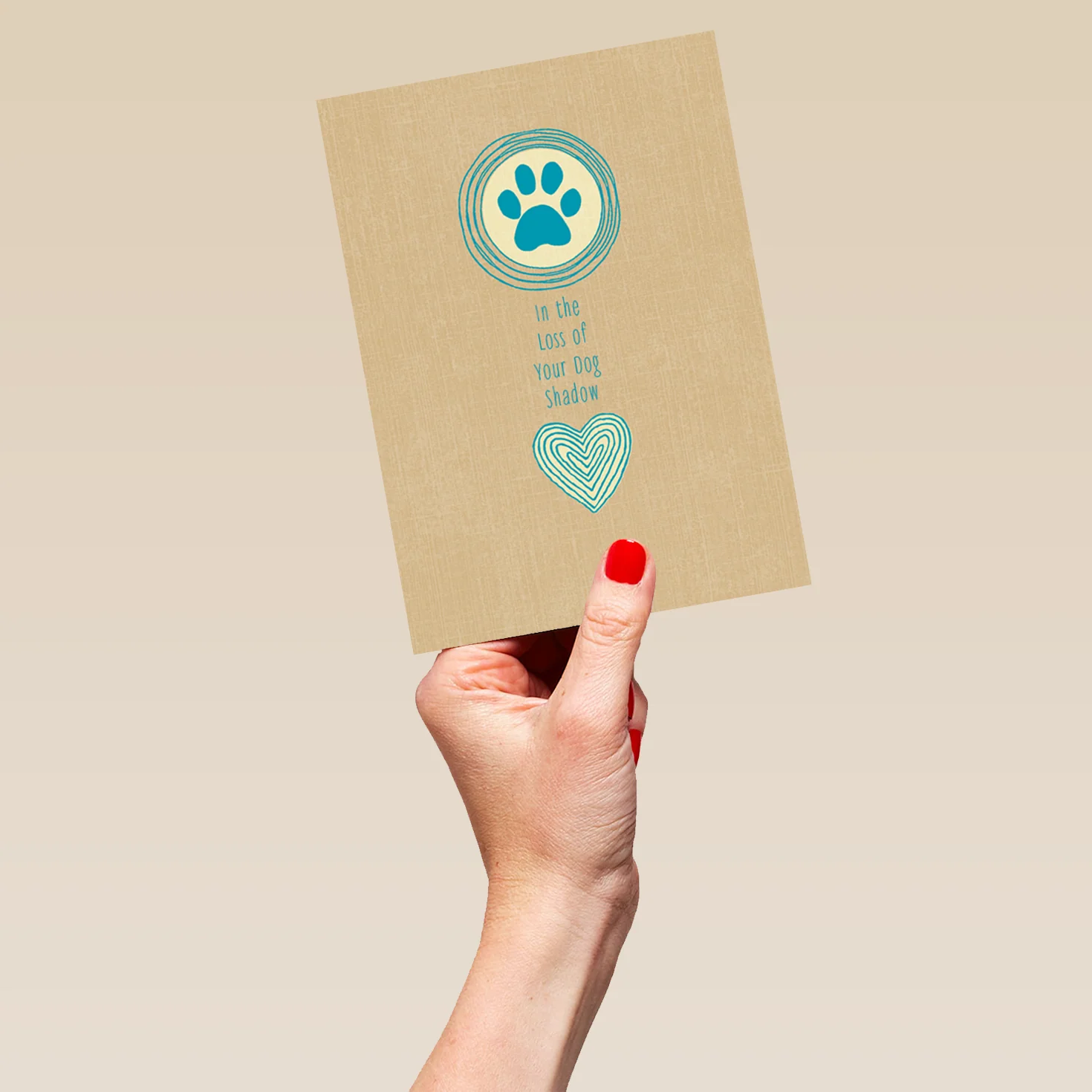 Personalised Loss Of Dog Sympathy Paw Print Card - Image 5