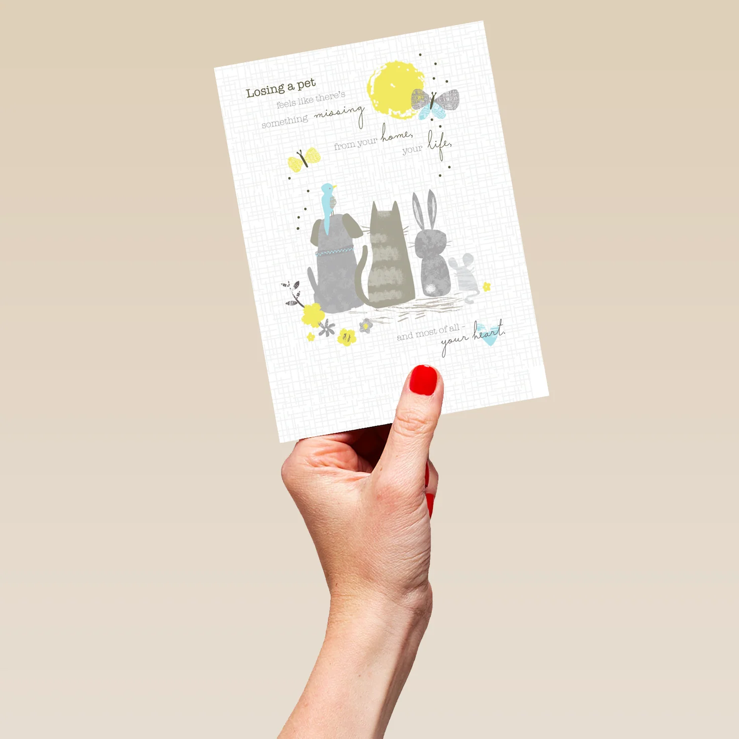 Personalised Loss of Pet Illustrated Animals Sympathy Card - Image 5