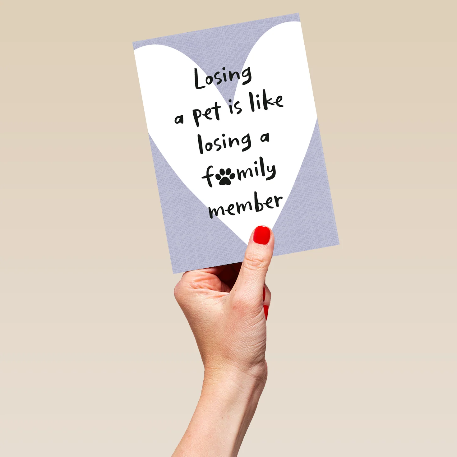 Personalised Loss Of Pet Sympathy White Purple Heart Card - Image 5
