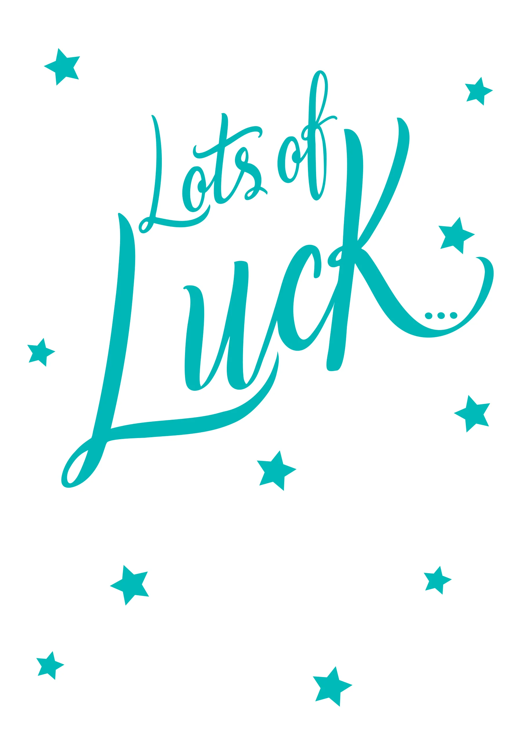 Personalised Lots Of Luck Card