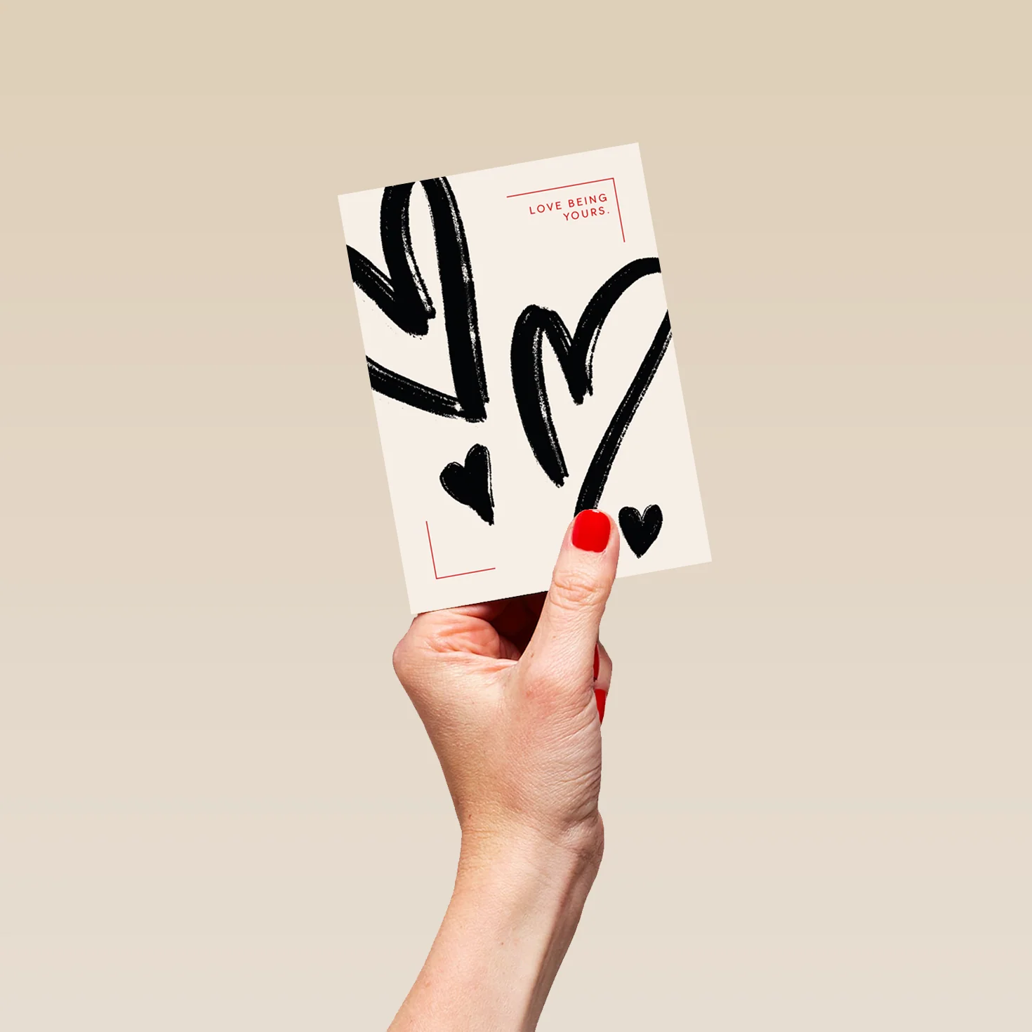 Personalised 'Love Being Yours' Heart Design Our Anniversary Card - Image 4