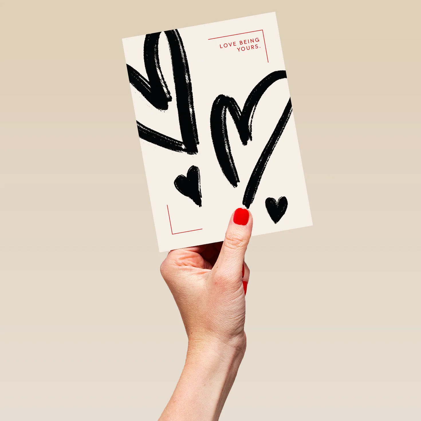 Personalised 'Love Being Yours' Heart Design Our Anniversary Card - Image 5