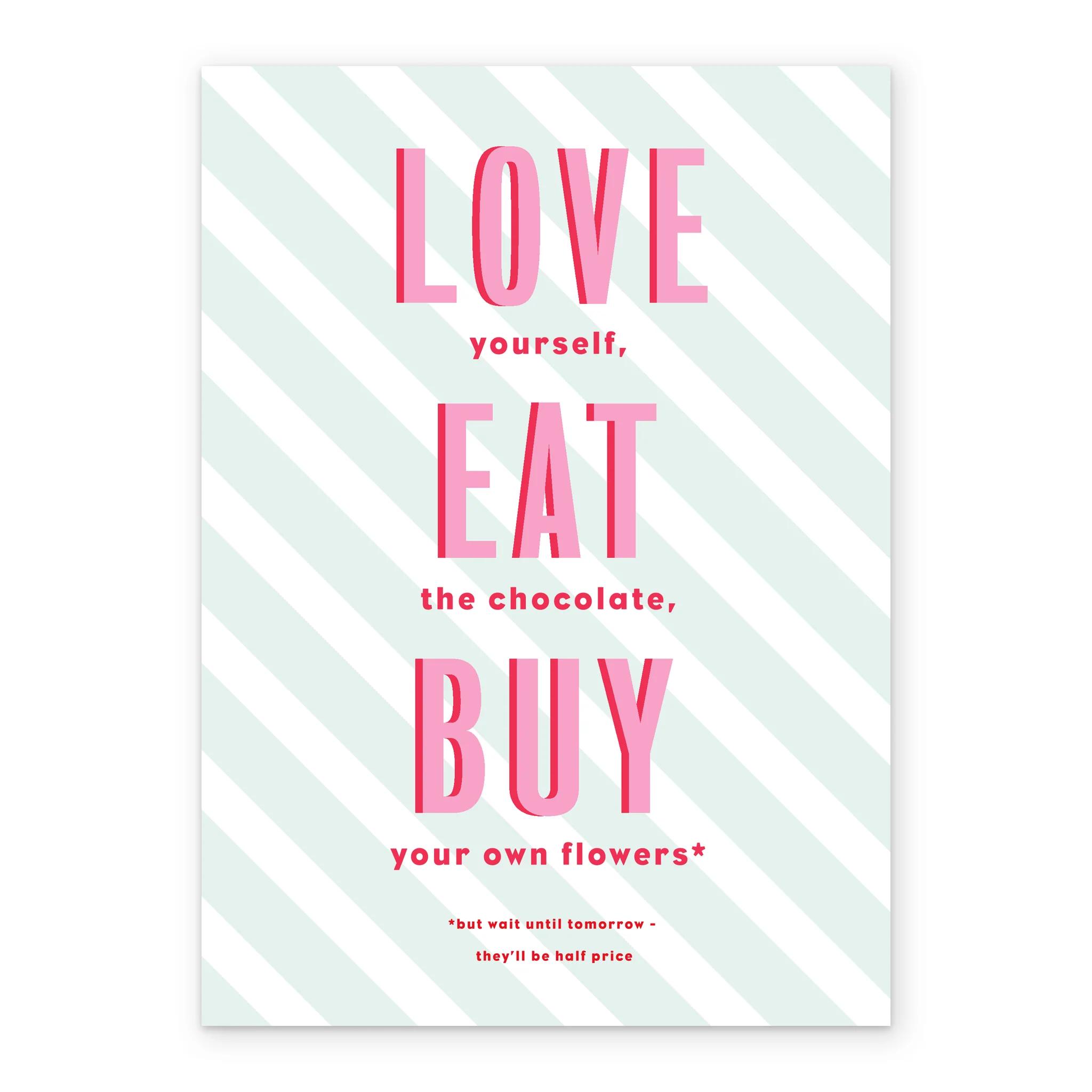 Personalised Love Eat Buy Friend Valentine's Day Card - Image 2