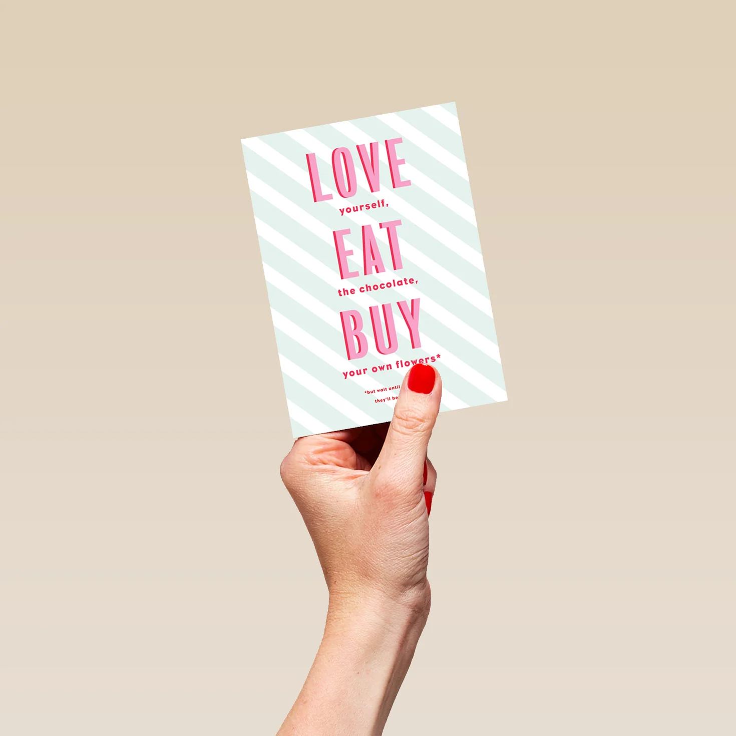 Personalised Love Eat Buy Friend Valentine's Day Card - Image 4