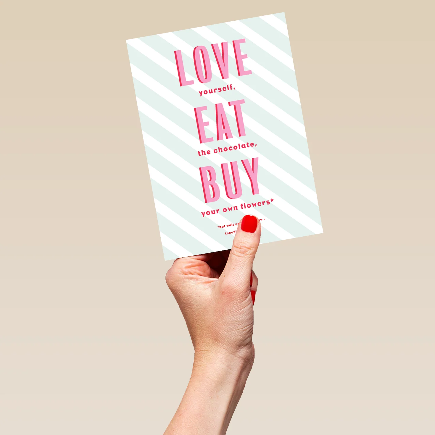 Personalised Love Eat Buy Friend Valentine's Day Card - Image 5