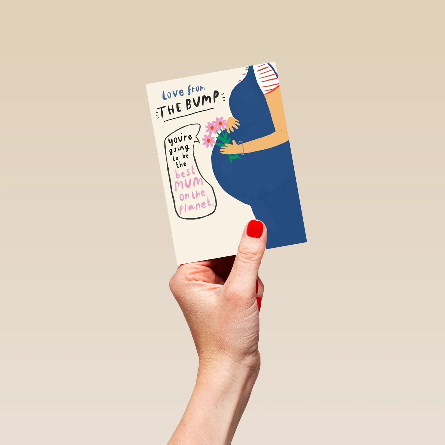 Personalised Love from the Bump to the Best Mum Mother's Day Card - Image 4
