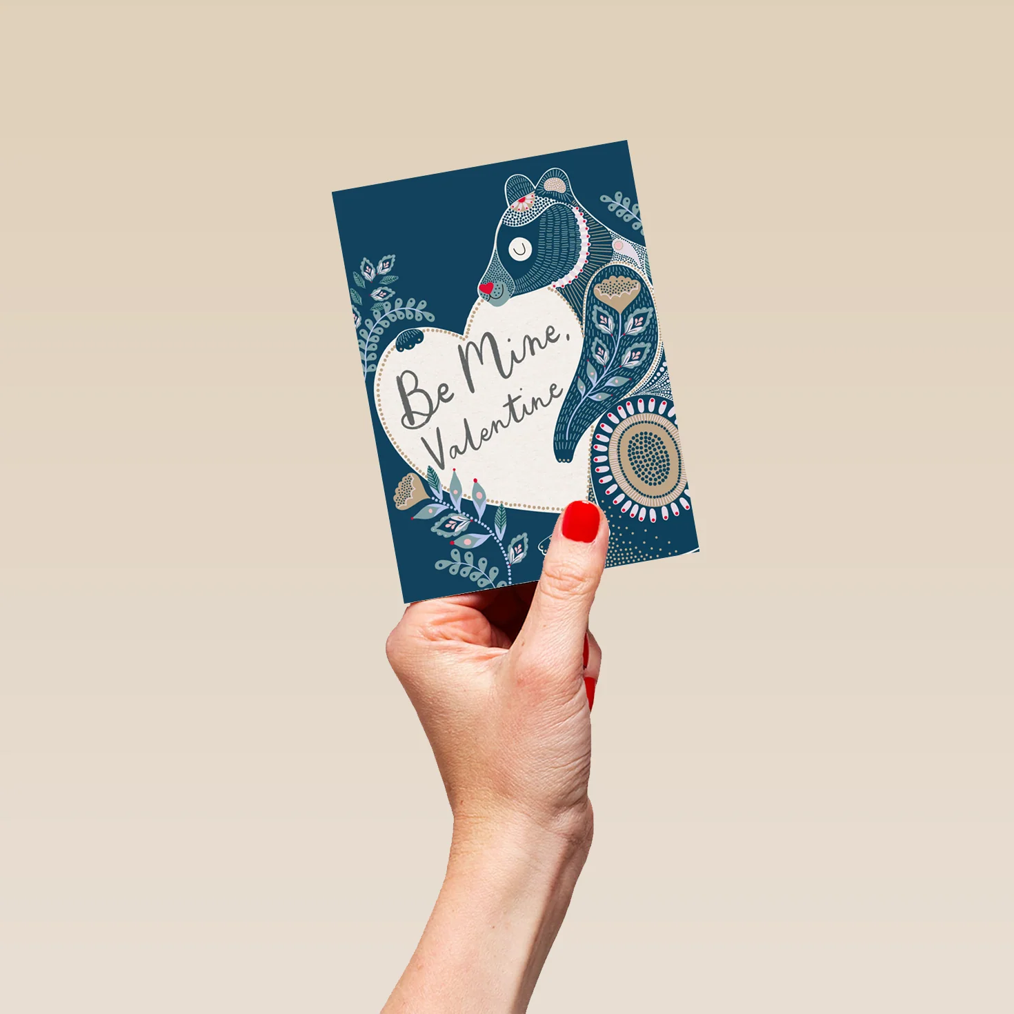 Personalised Love Heart & Bear Valentine's Day Card - Image 4
