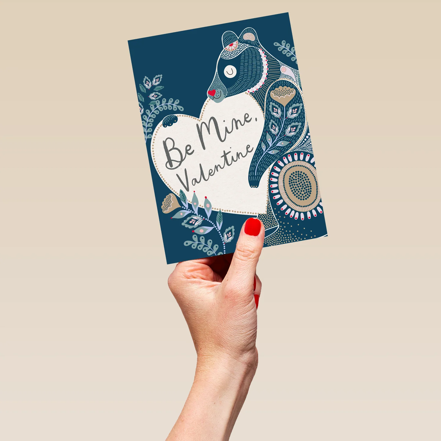 Personalised Love Heart & Bear Valentine's Day Card - Image 5