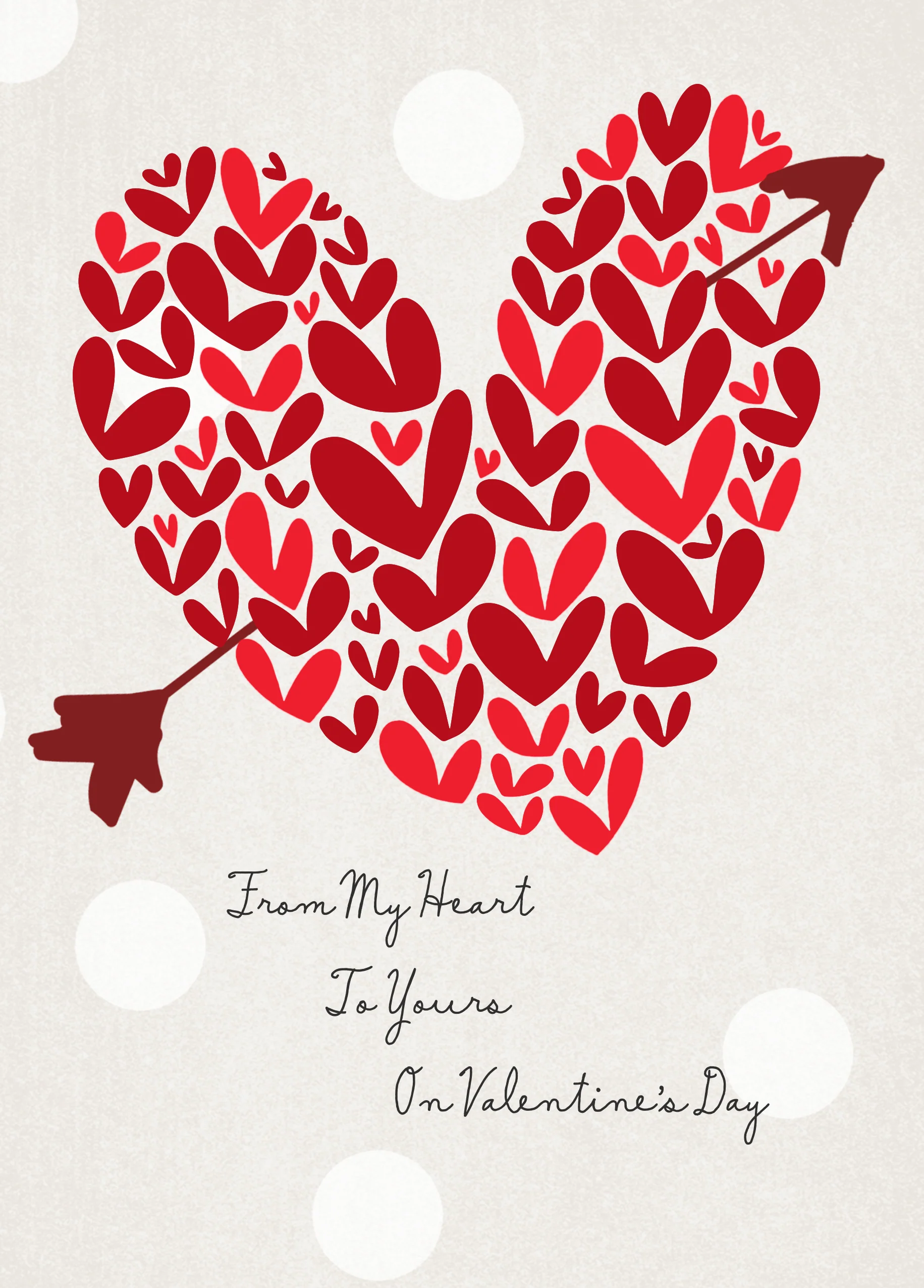 Personalised Love Heart & Cupid Arrow Valentine's Day Card