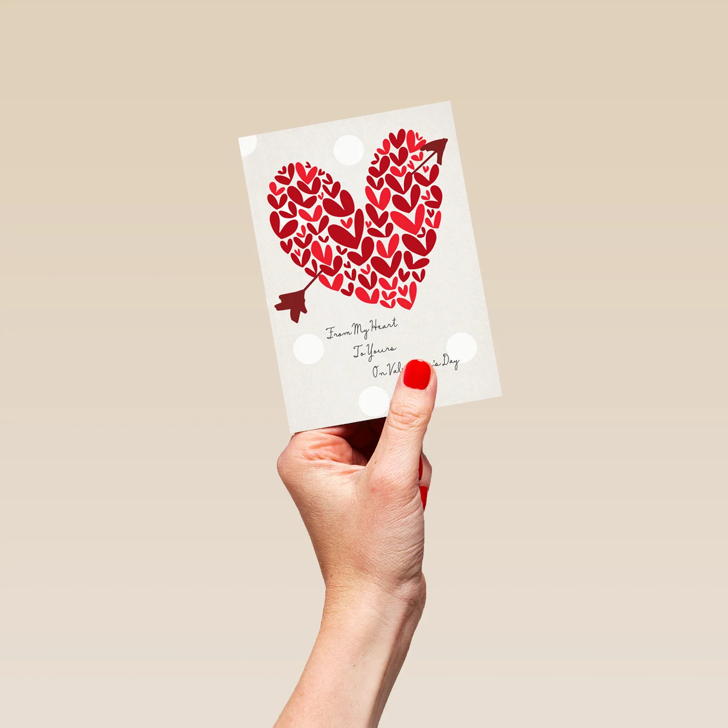 Personalised Love Heart & Cupid Arrow Valentine's Day Card - Image 4