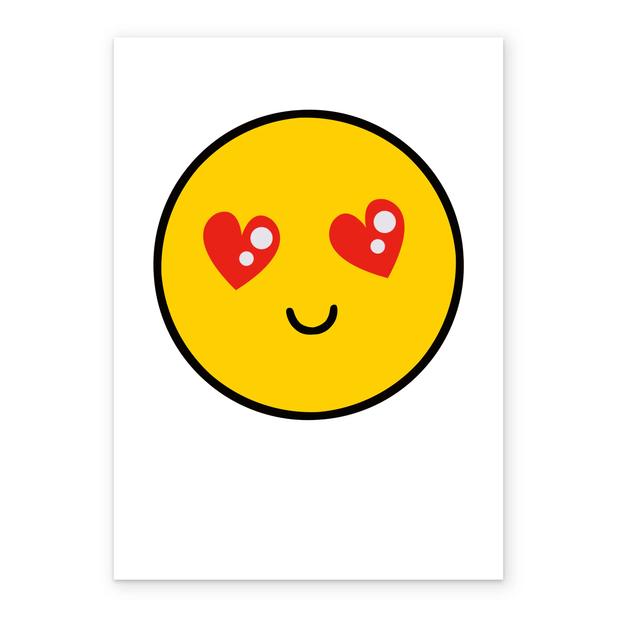 Personalised Love Heart Emoji Anniversary Card - Image 2