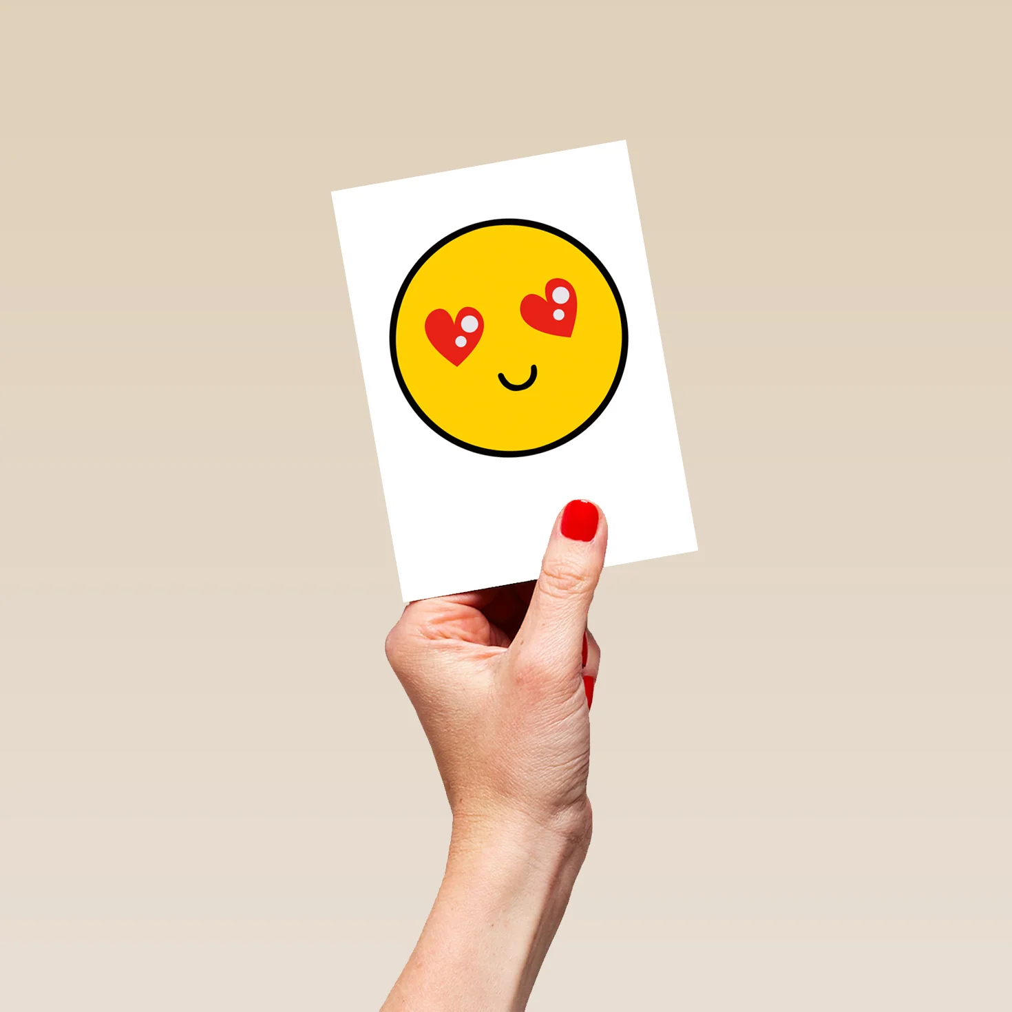 Personalised Love Heart Emoji Anniversary Card - Image 4