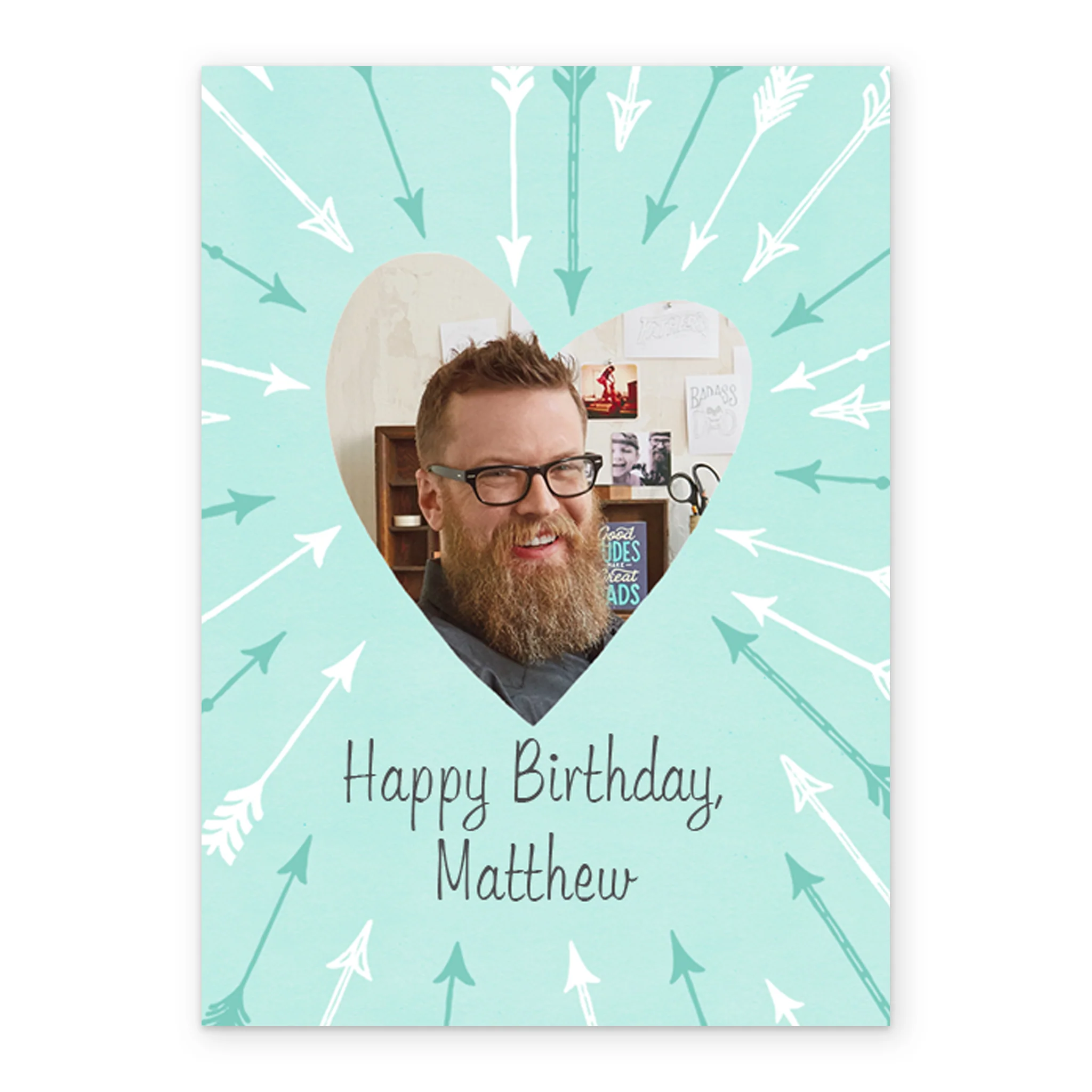 Personalised Love Heart Husband Photo Card - Image 2