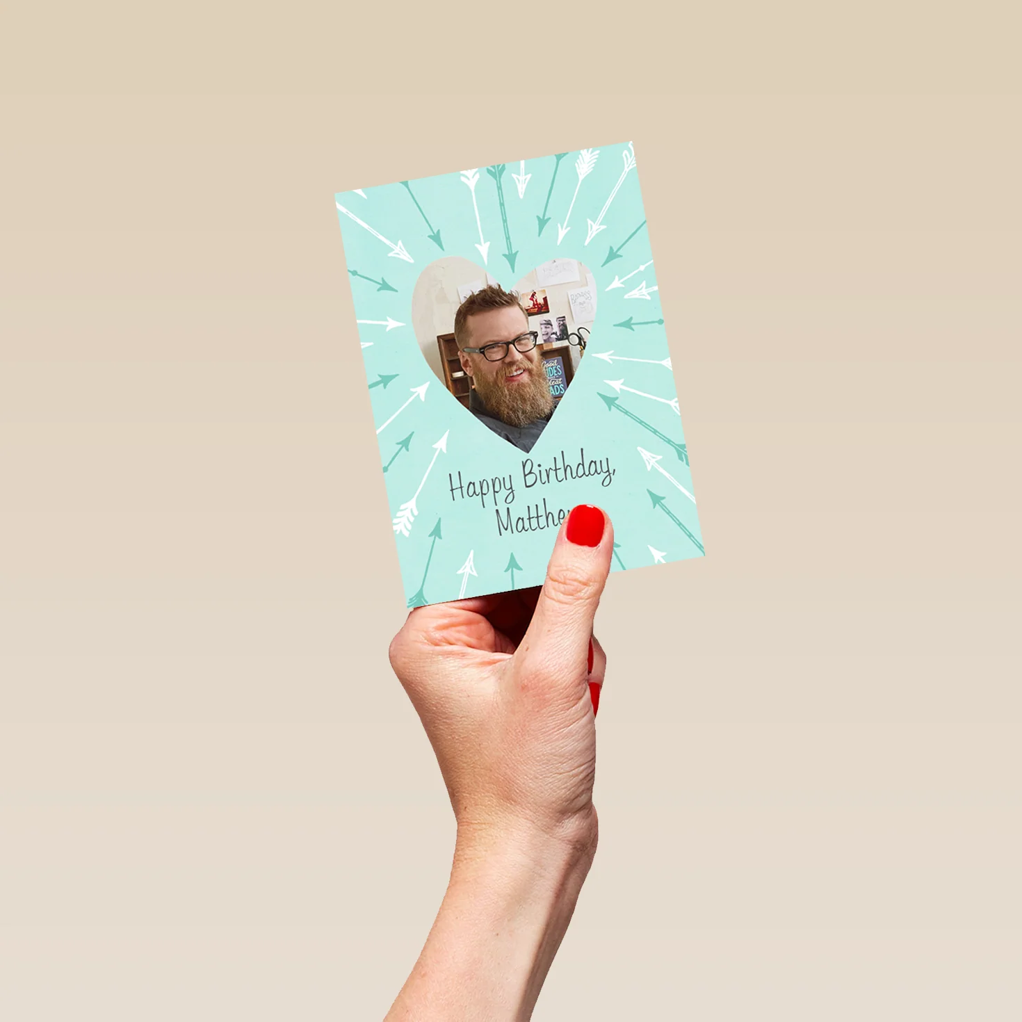 Personalised Love Heart Husband Photo Card - Image 4
