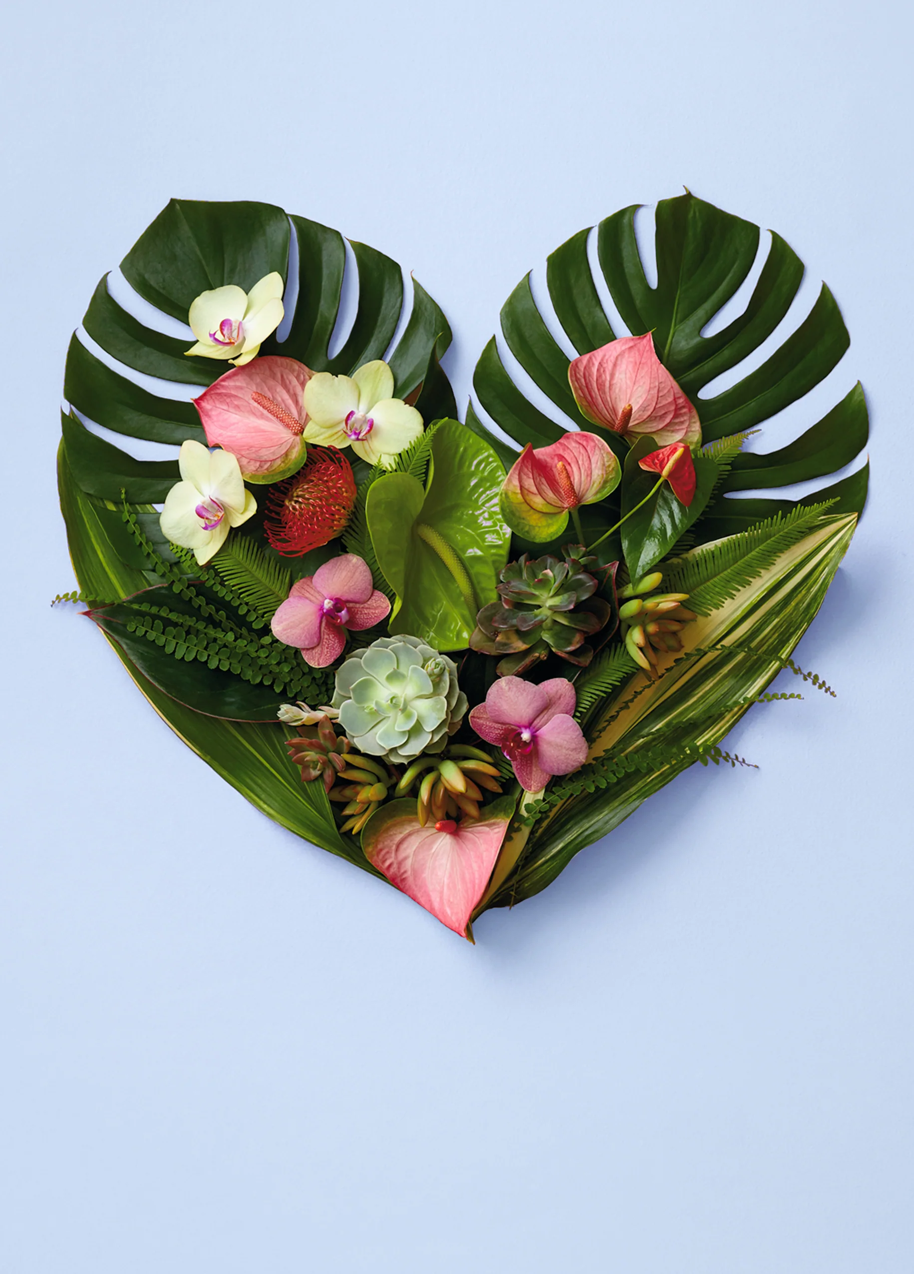 Personalised Love Heart In Green Leaves Card