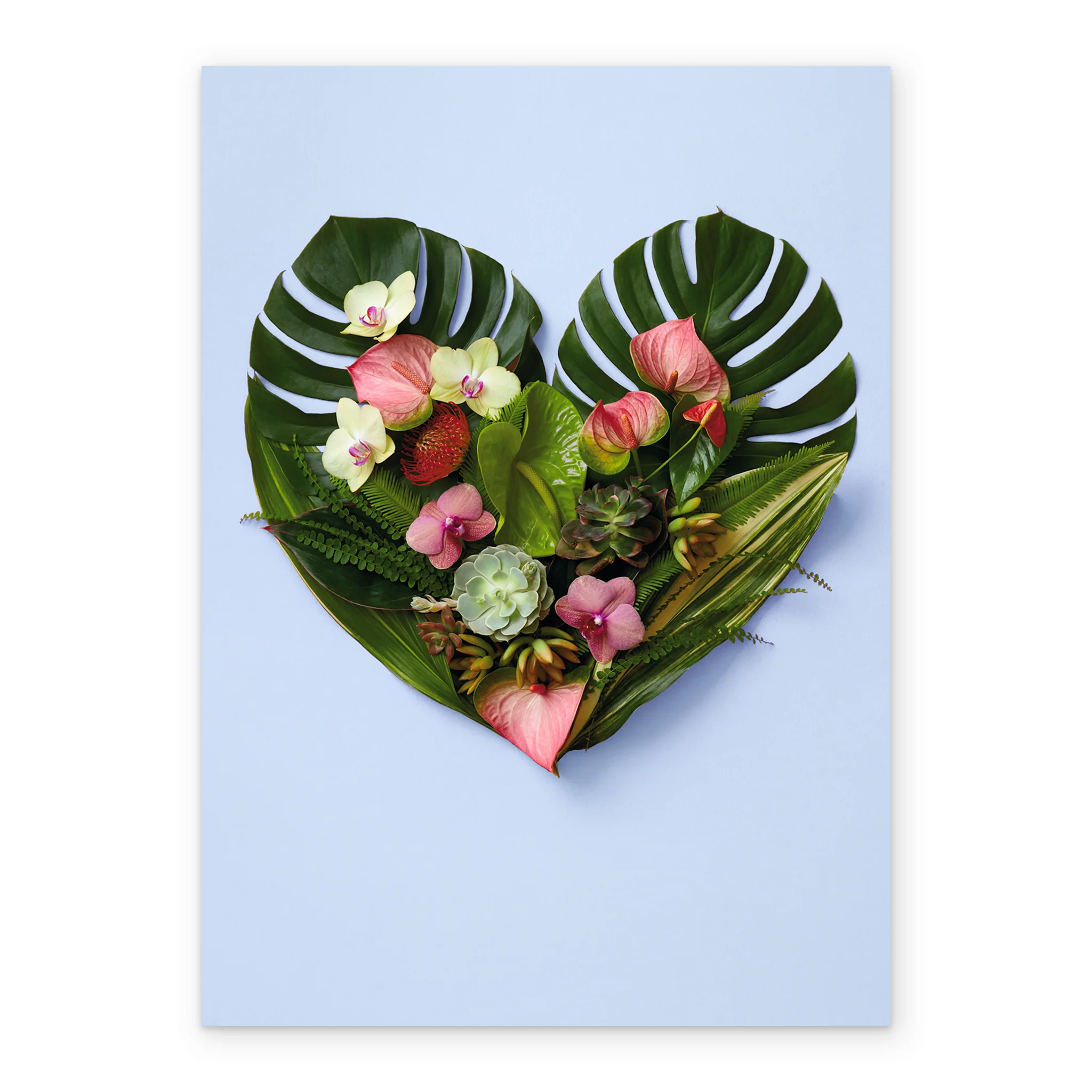 Personalised Love Heart In Green Leaves Card - Image 2